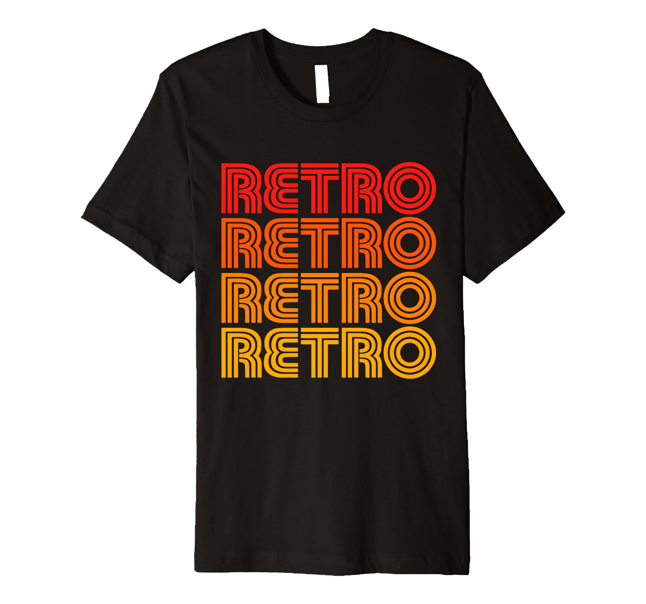 Sunset Repeating Word Retrowave 80S T-Shirt - Unique Graphic Unisex - T-Shirt, Sweatshirt, Hoodie