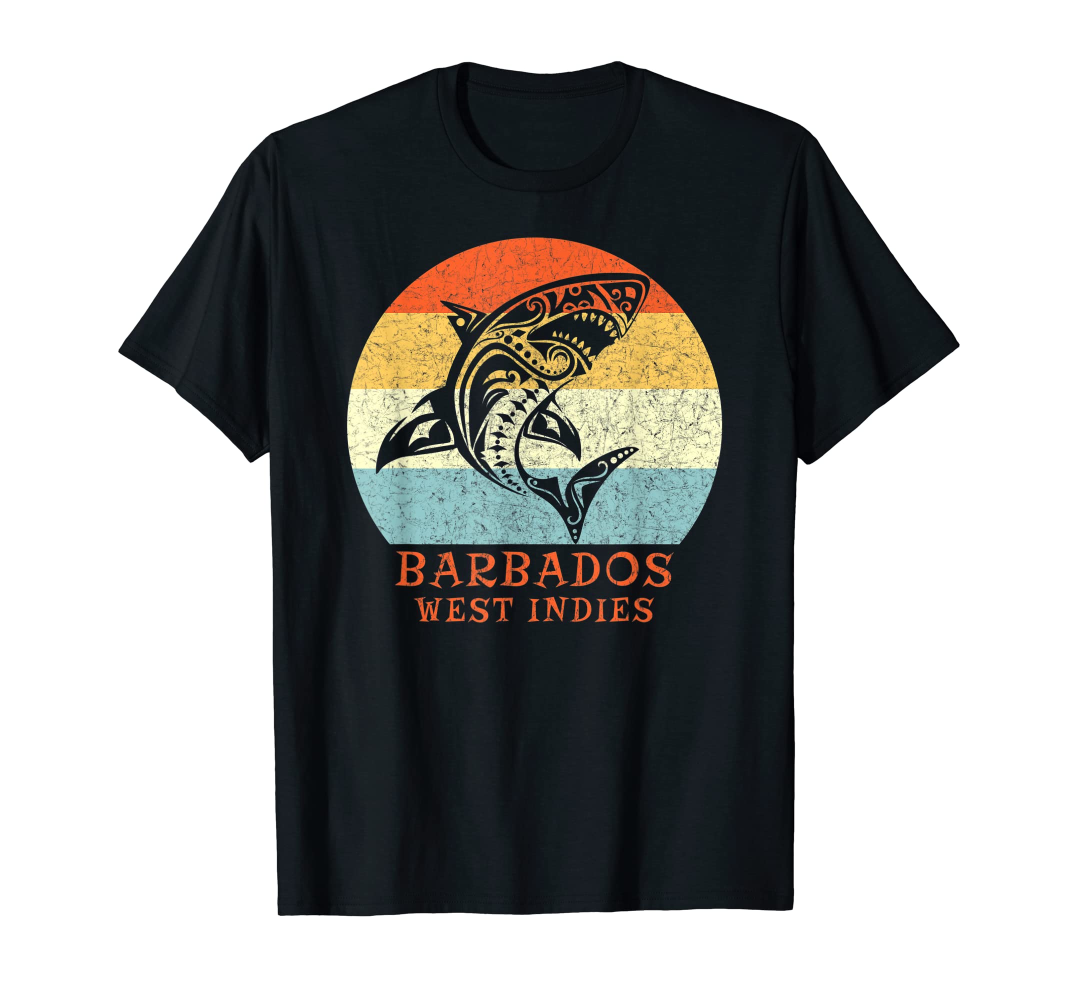 Barbados West Indies Tribal Shark T-Shirt - Casual Everyday Wear Unisex - T-Shirt, Sweatshirt, Hoodie