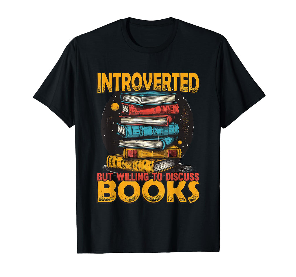 Introverted Book Lover Reading Sweatshirt - Graphic Print Unisex - T-Shirt, Sweatshirt, Hoodie