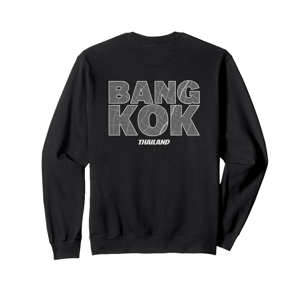 Bangkok Thailand City Map Typography Sweatshirt - Custom Art Print Unisex - T-Shirt, Sweatshirt, Hoodie