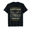 Damiens Garage Motorcycle Distressed T-Shirt - Novelty Apparel Men Women - T-Shirt, Sweatshirt, Hoodie