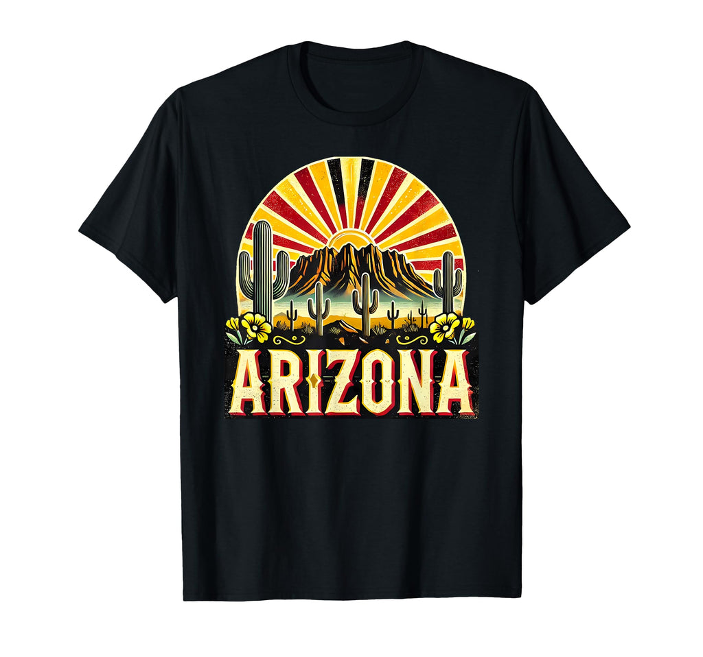 Arizona Desert Sunset Southwestern Cactus T-Shirt - Novelty Apparel Unisex - T-Shirt, Sweatshirt, Hoodie