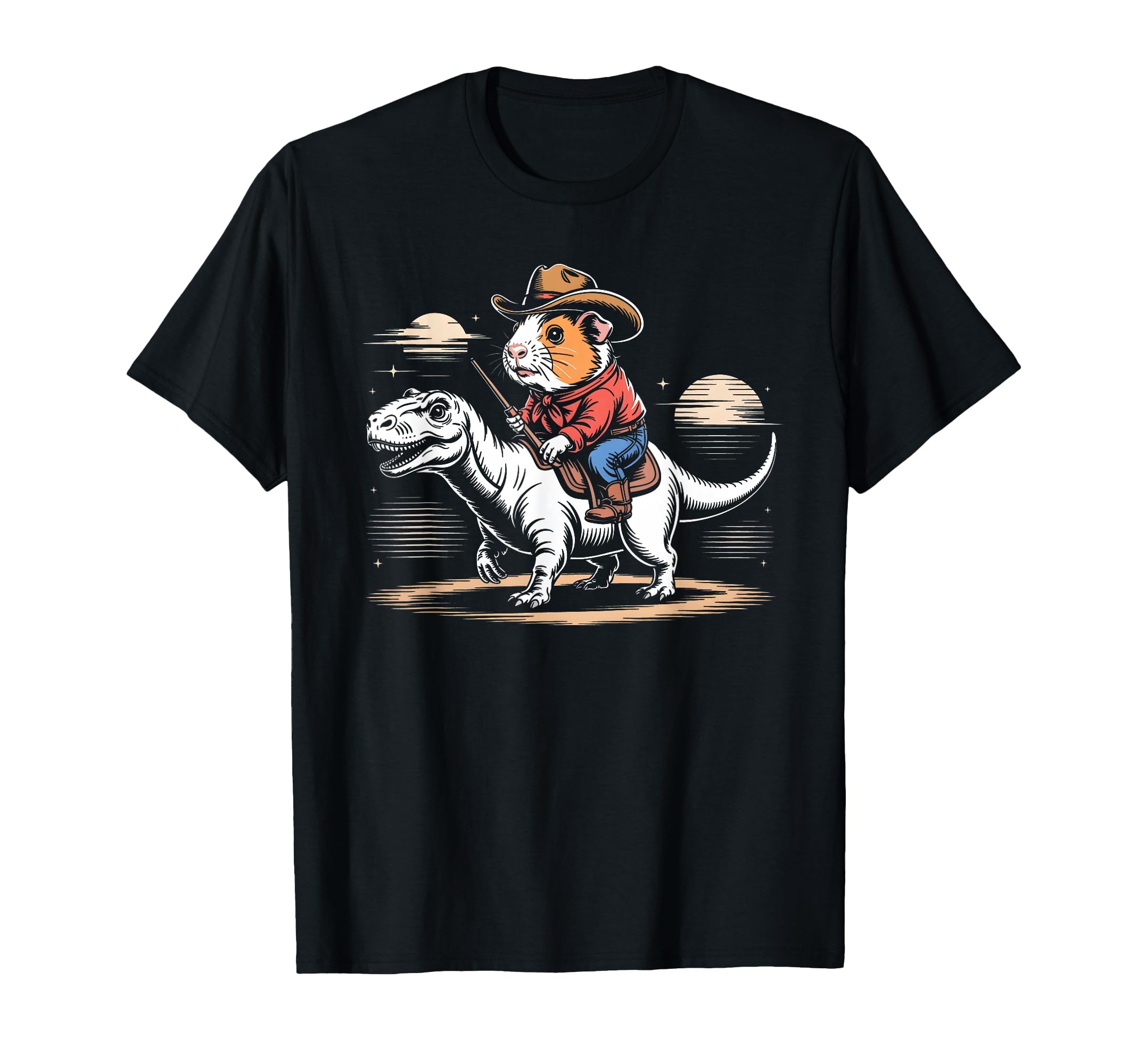 Guinea Pig Cowboy Dinosaur Accessoires T-Shirt - Trendy Graphic Unisex - T-Shirt, Sweatshirt, Hoodie