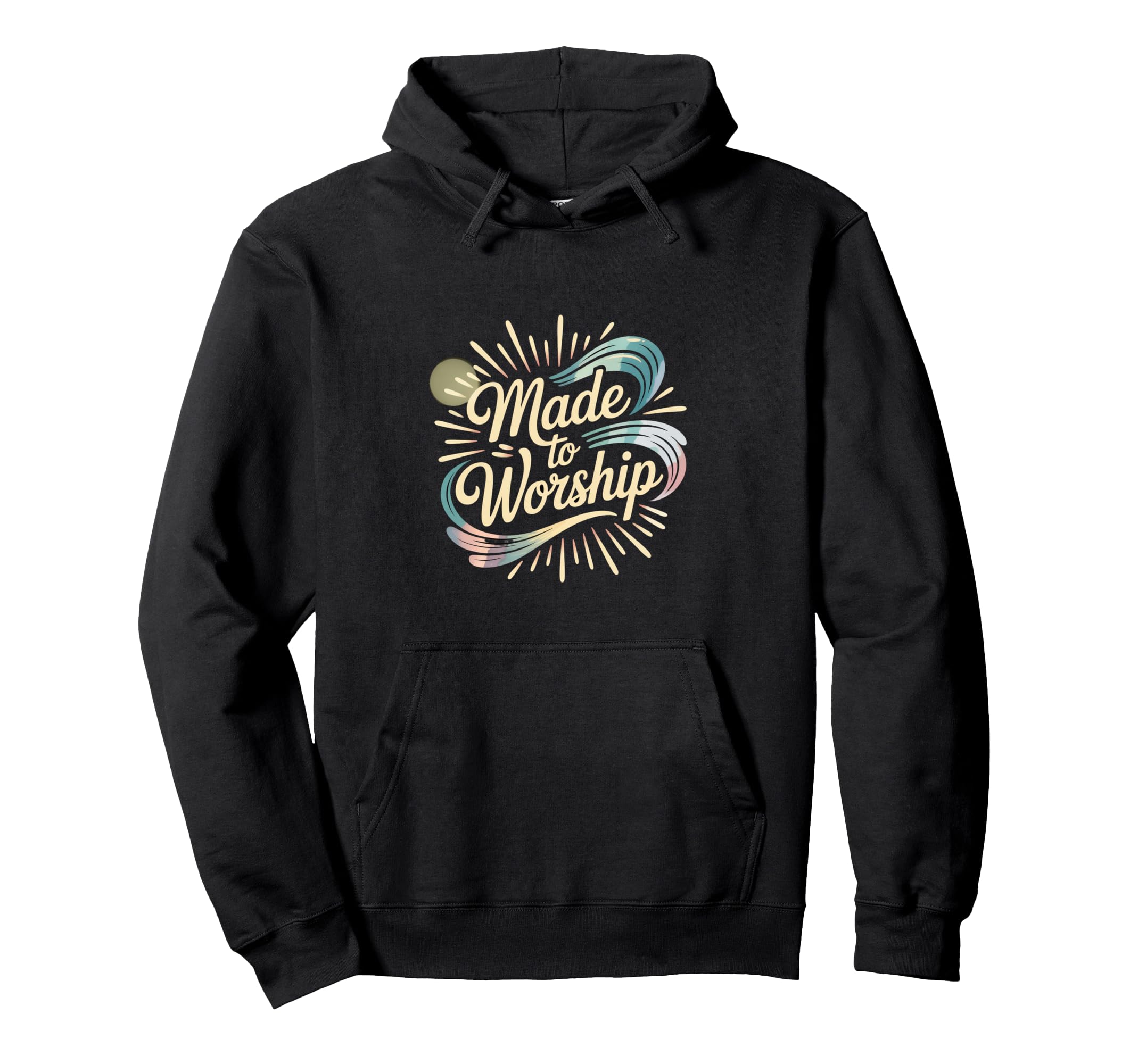 Made To Worship Handlettering Hoodie - Novelty Apparel for Adults - T-Shirt, Sweatshirt, Hoodie