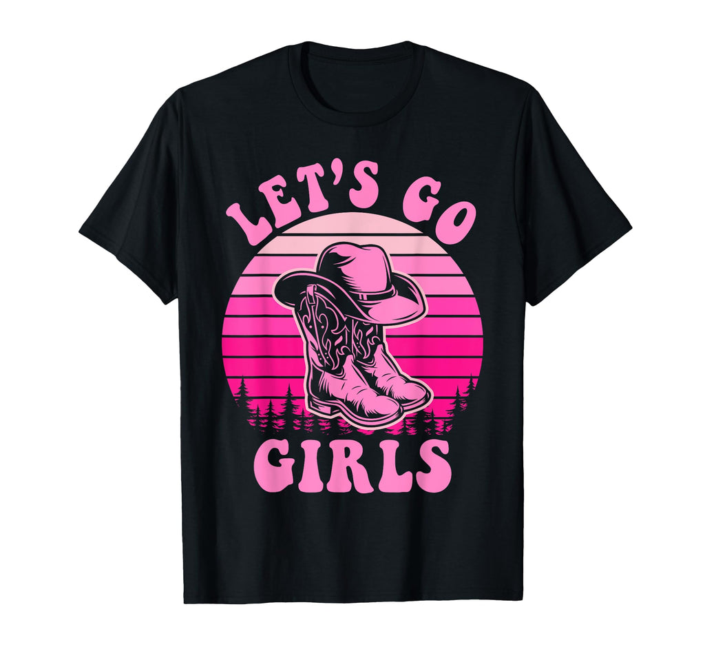 Lets Go Western Cowgirls Sunset T-Shirt - Novelty Apparel Men Women - T-Shirt, Sweatshirt, Hoodie