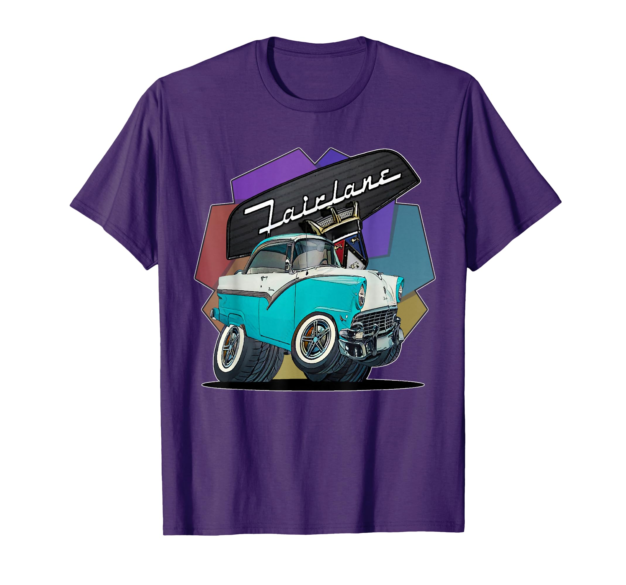 1956 56 Fairlane Car Art T-Shirt - Custom Art Print Unisex - T-Shirt, Sweatshirt, Hoodie