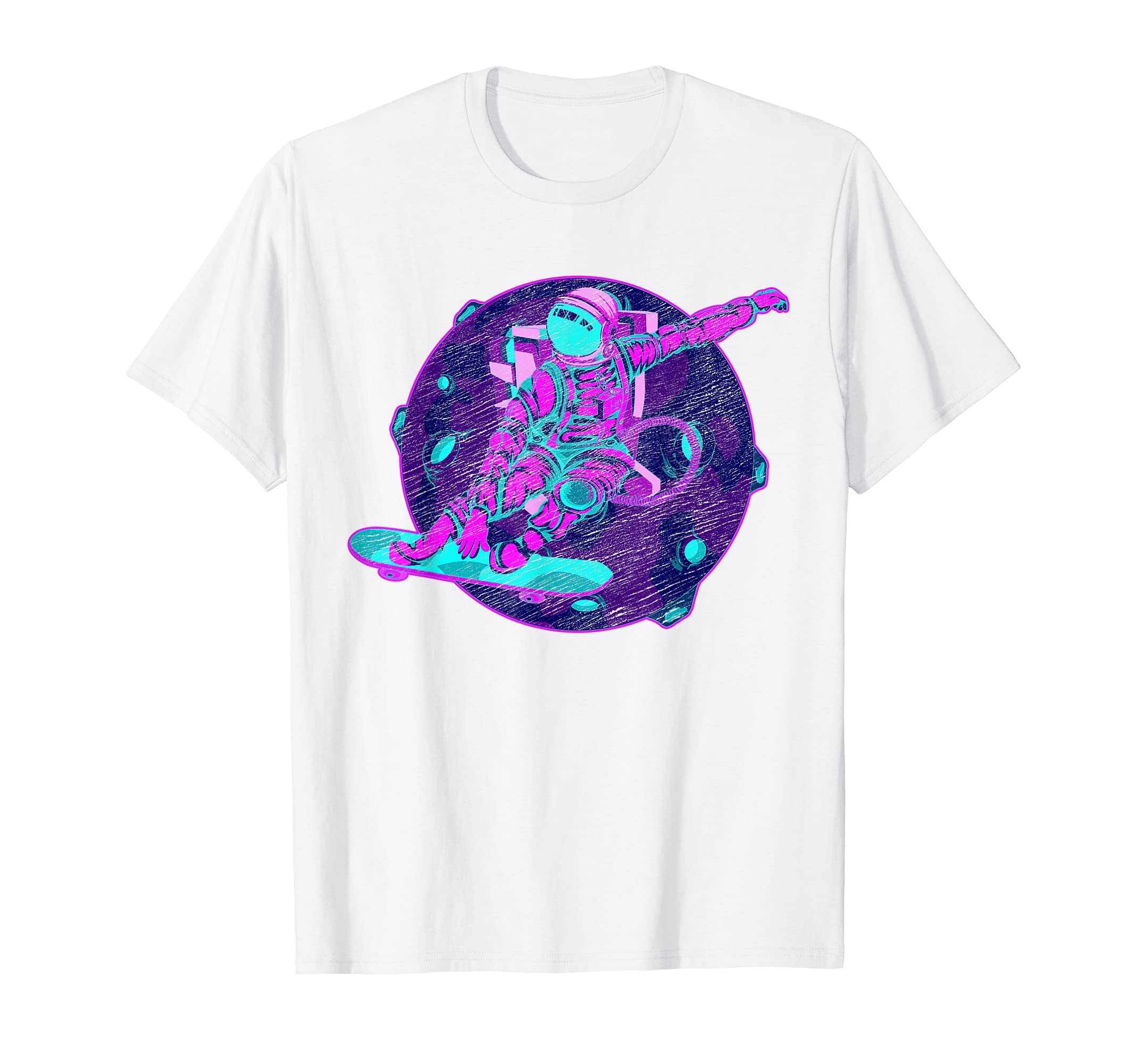 90S Art Astronaut Skateboarder Space T-Shirt - Casual Everyday Wear Unisex - T-Shirt, Sweatshirt, Hoodie