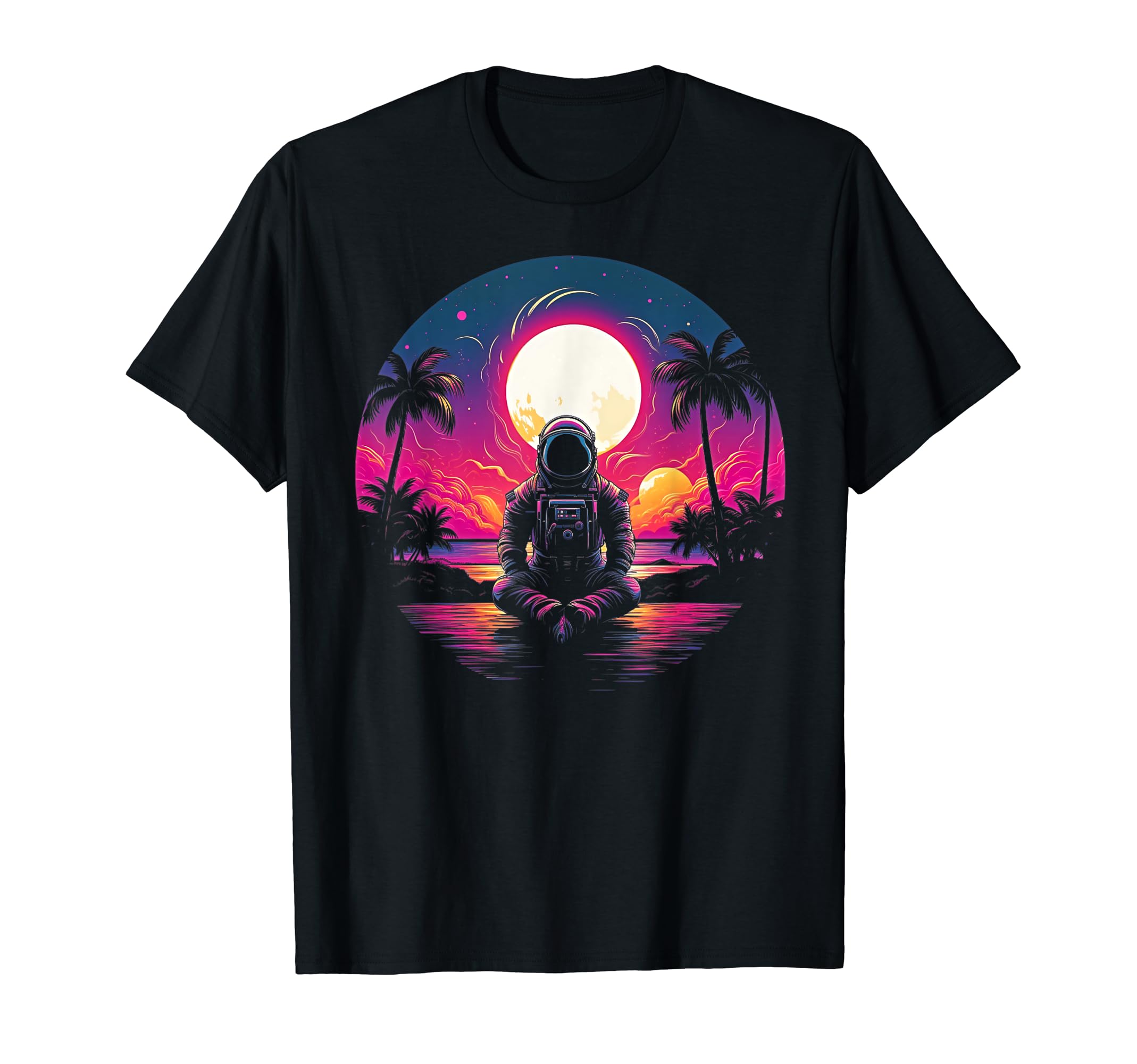 Synthwave Astronaut Cyberpunk 80S Sci Fi 28 T-Shirt - Graphic Print Unisex - T-Shirt, Sweatshirt, Hoodie