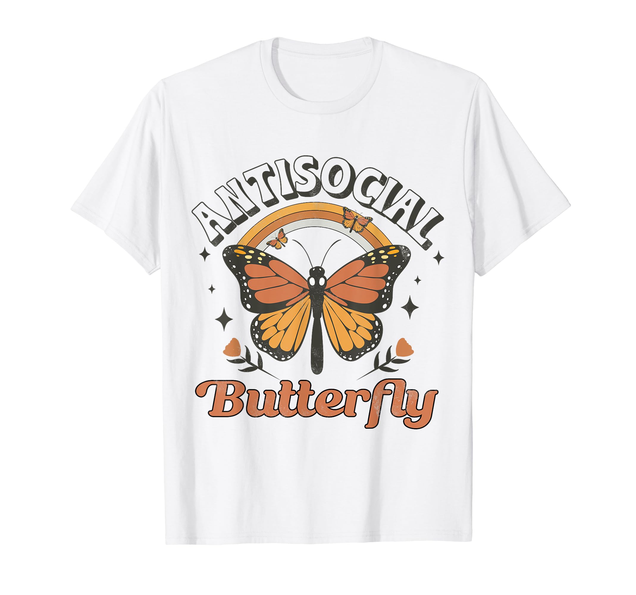 Antisocial Butterfly Funny Introvert T-Shirt - Minimalist Print Men Women - T-Shirt, Sweatshirt, Hoodie