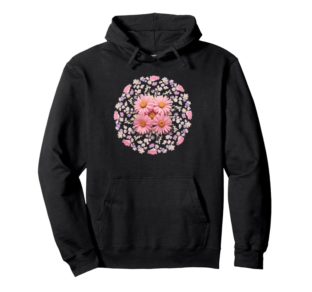 Floral Boho Wildflower Botanical Flower Hoodie - Aesthetic Graphic Unisex - T-Shirt, Sweatshirt, Hoodie