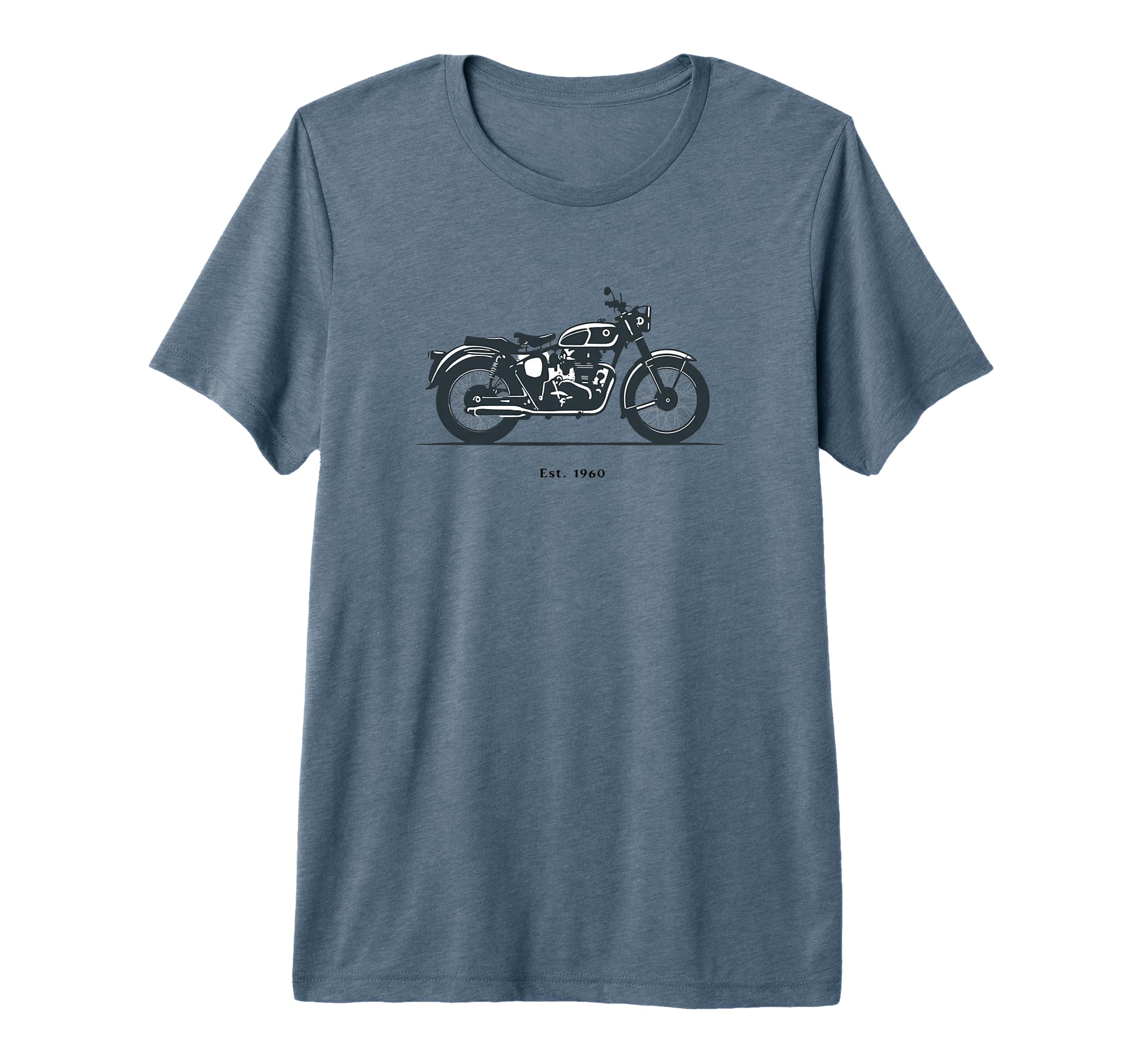 Motorcycle Est 1960 Biker Tri Blend T-Shirt - Minimalist Print Unisex - T-Shirt, Sweatshirt, Hoodie