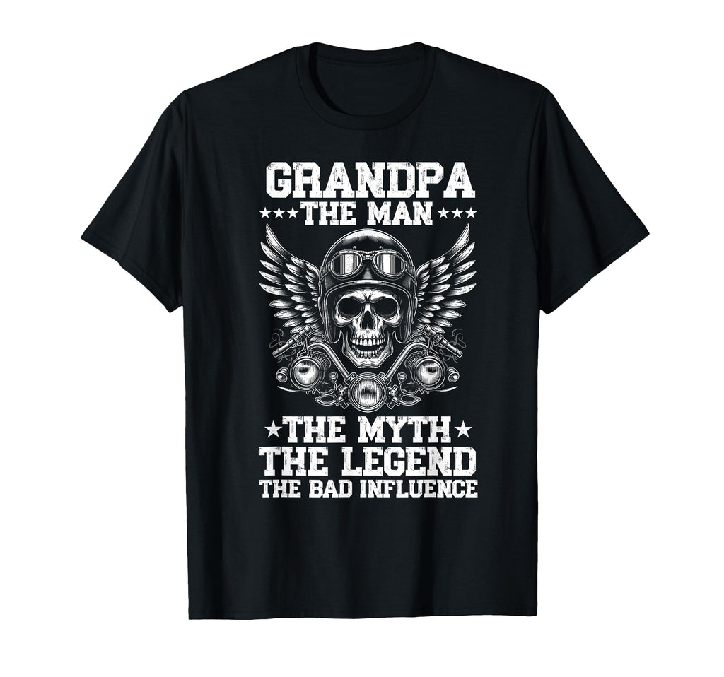 Grandpa Myth Legend Motorcycle T-Shirt - Minimalist Print Unisex - T-Shirt, Sweatshirt, Hoodie