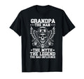 Grandpa Myth Legend Motorcycle T-Shirt - Minimalist Print Unisex - T-Shirt, Sweatshirt, Hoodie