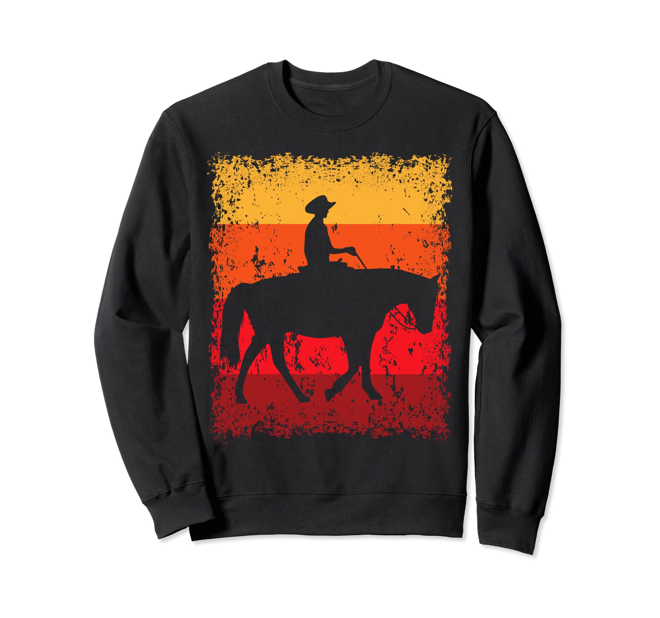Western Riding Cowboy Riding Sweatshirt - Aesthetic Graphic for Adults - T-Shirt, Sweatshirt, Hoodie