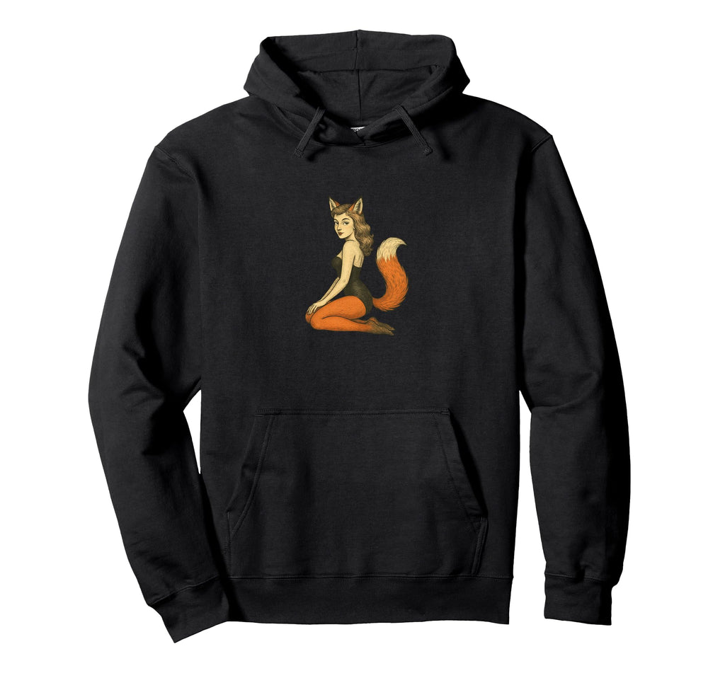 Fox Pinup Halloween Cosplay Anime Aesthetic Hoodie - Graphic Print Unisex - T-Shirt, Sweatshirt, Hoodie