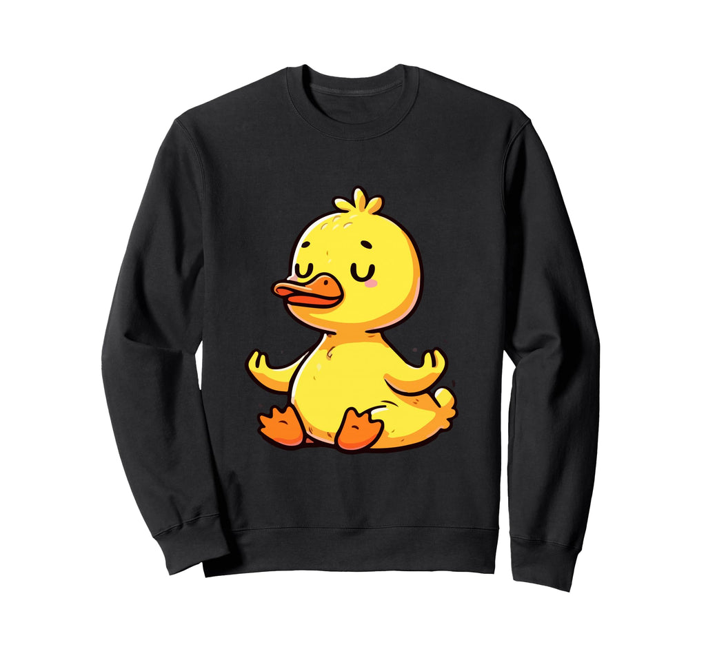 Meditation Duck Yoga Pose Sweatshirt - Fun Novelty Design for Adults - T-Shirt, Sweatshirt, Hoodie