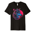 Wolf Vaporwave Aesthetic Synthwave T-Shirt - Novelty Apparel for Adults - T-Shirt, Sweatshirt, Hoodie