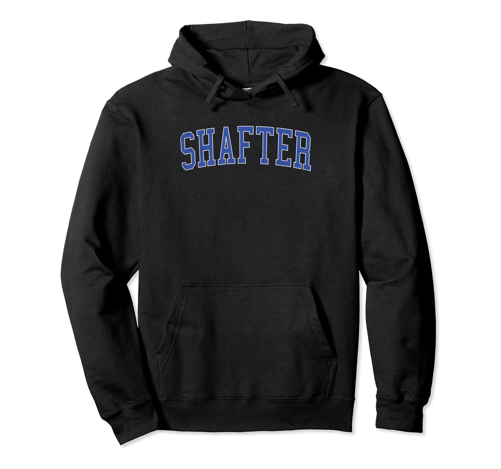Shafter Ca Distressed Blue Varsity Hoodie - Streetwear Style Unisex - T-Shirt, Sweatshirt, Hoodie