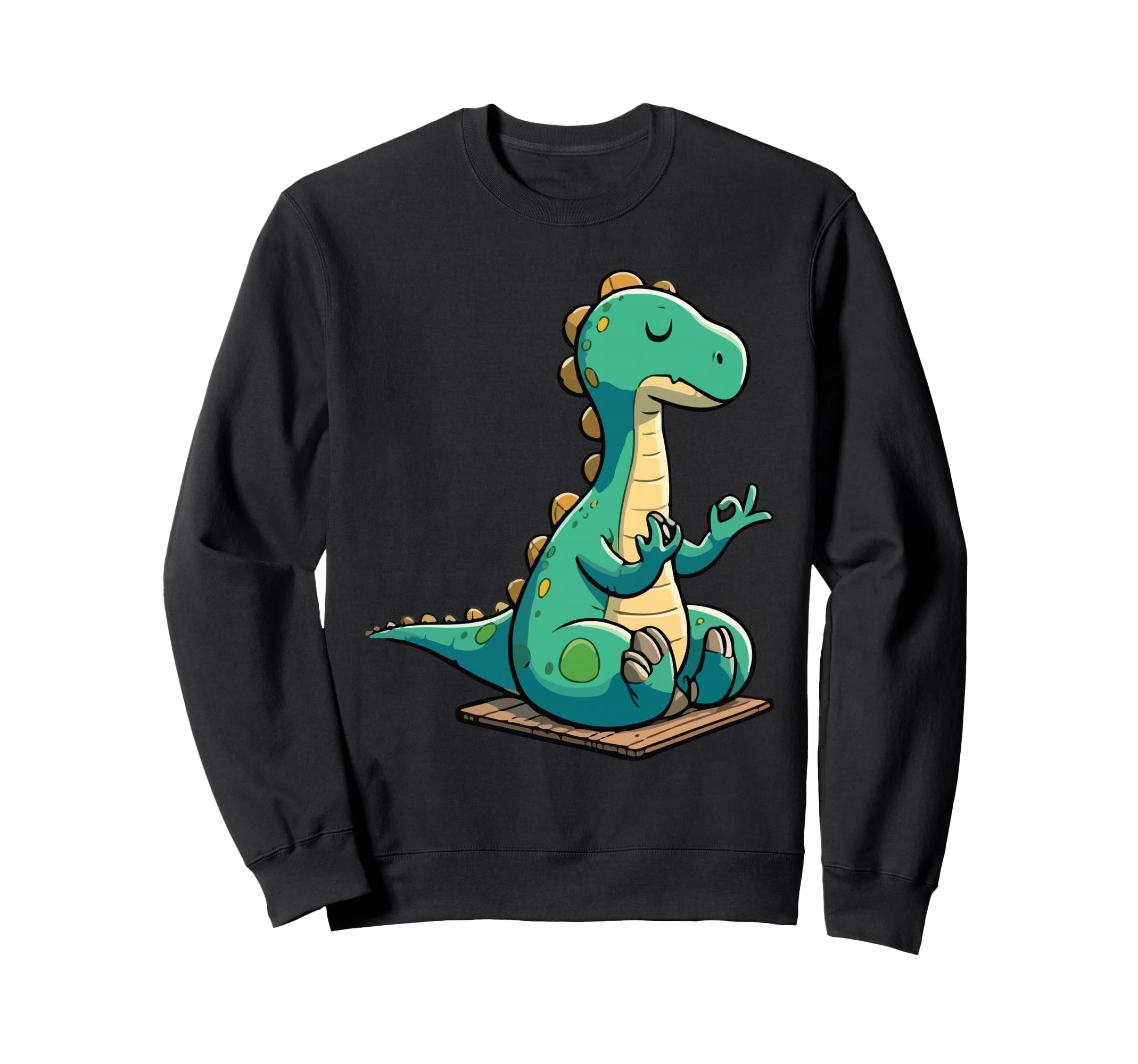 Meditation Dinosaur Yoga Pose Sweatshirt - Custom Art Print Unisex - T-Shirt, Sweatshirt, Hoodie