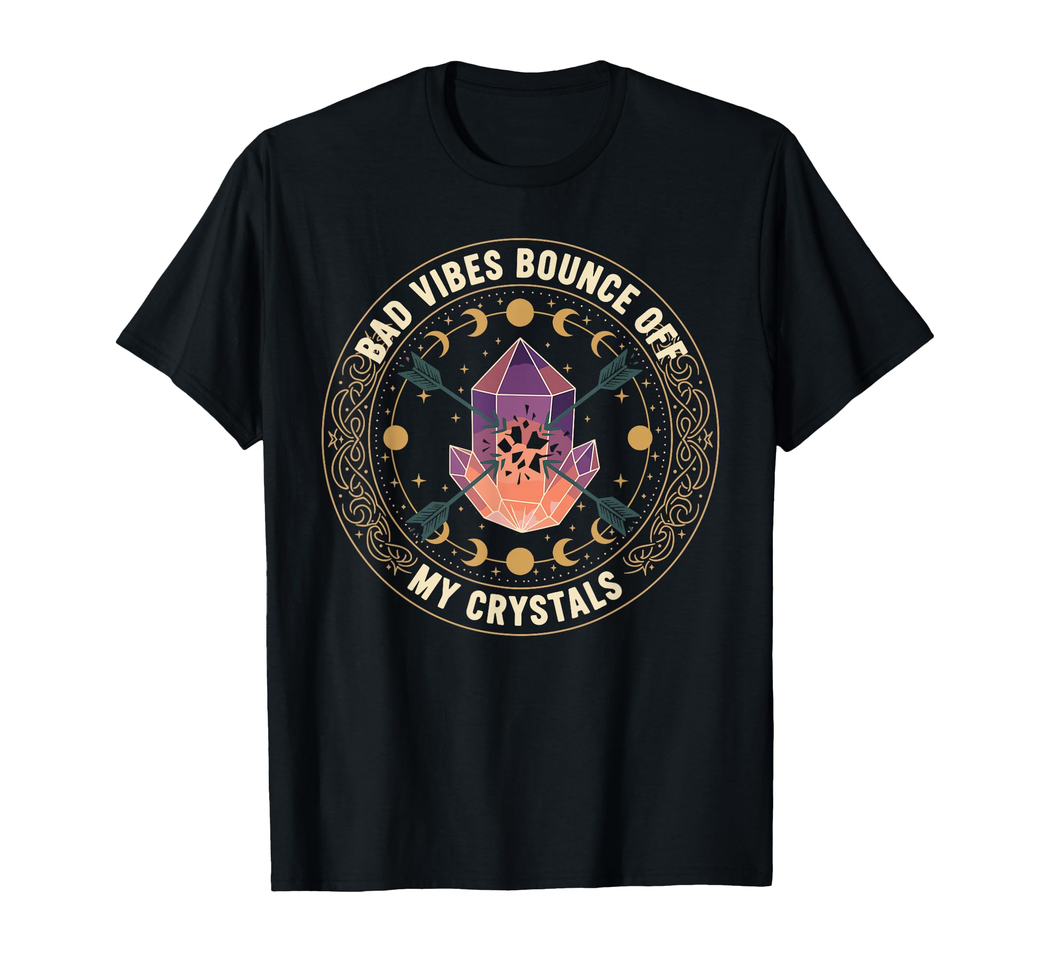 Crystal Lover Spiritual Protection T-Shirt - Graphic Print Unisex - T-Shirt, Sweatshirt, Hoodie