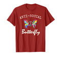 Antisocial Butterfly Antisocial T-Shirt - Novelty Apparel Unisex - T-Shirt, Sweatshirt, Hoodie