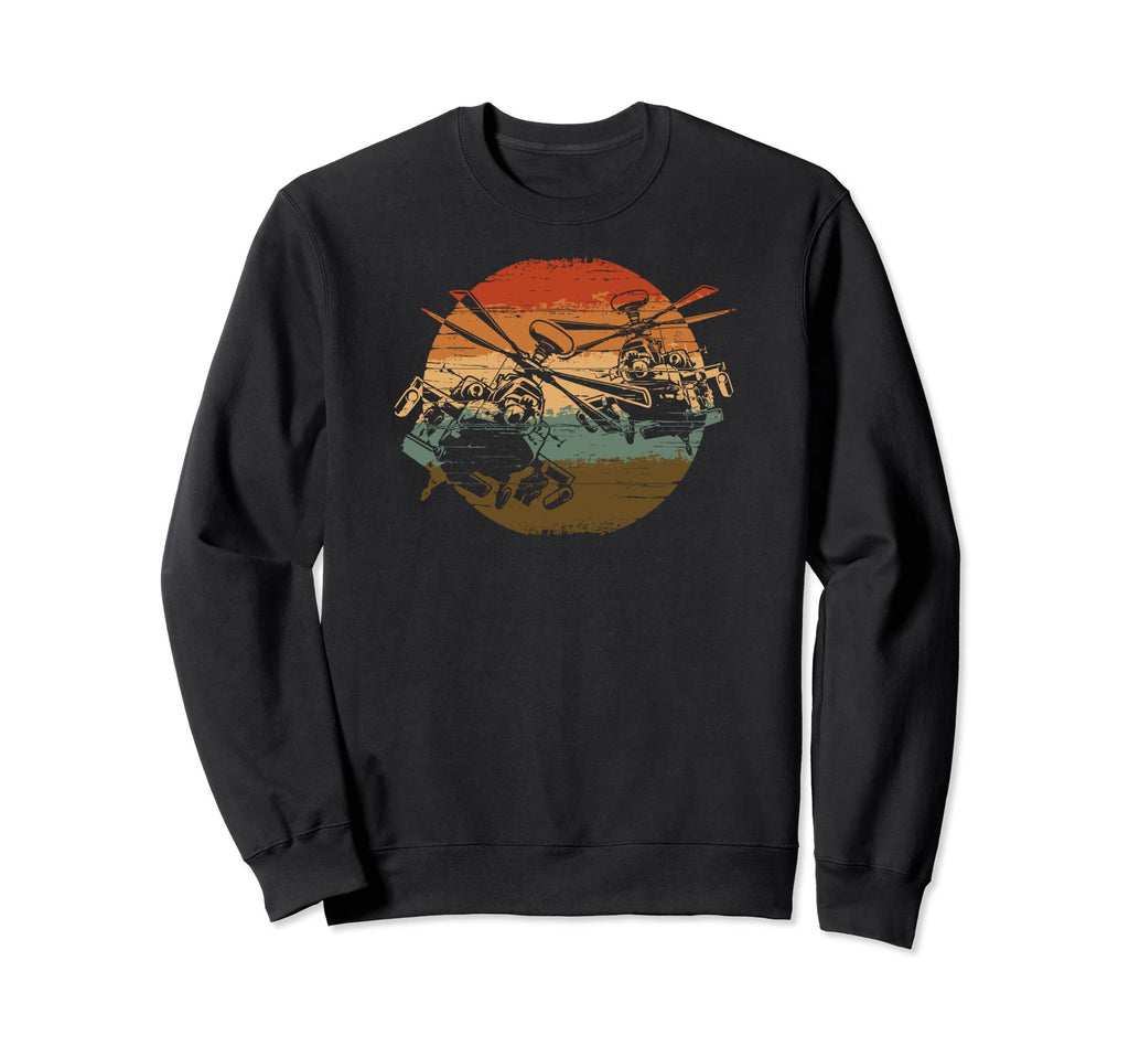 Distressed Military Helicopter Pilot Sweatshirt - Unique Graphic Unisex - T-Shirt, Sweatshirt, Hoodie