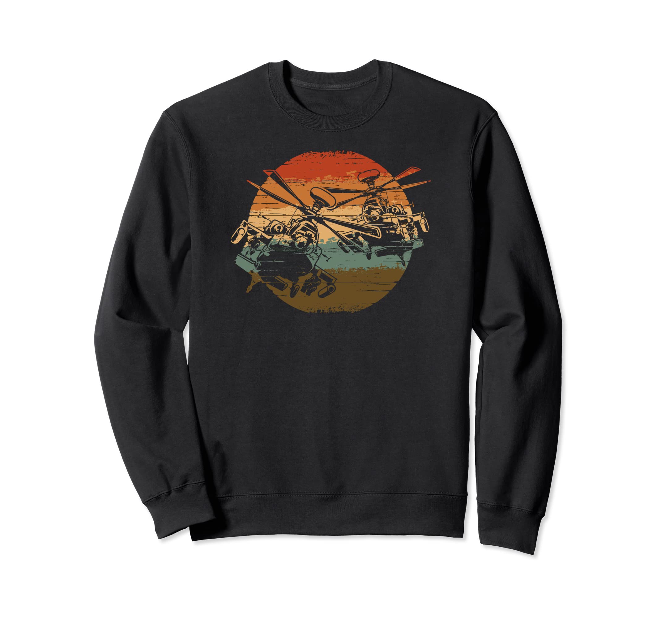 Distressed Military Helicopter Pilot Sweatshirt - Unique Graphic Unisex - T-Shirt, Sweatshirt, Hoodie