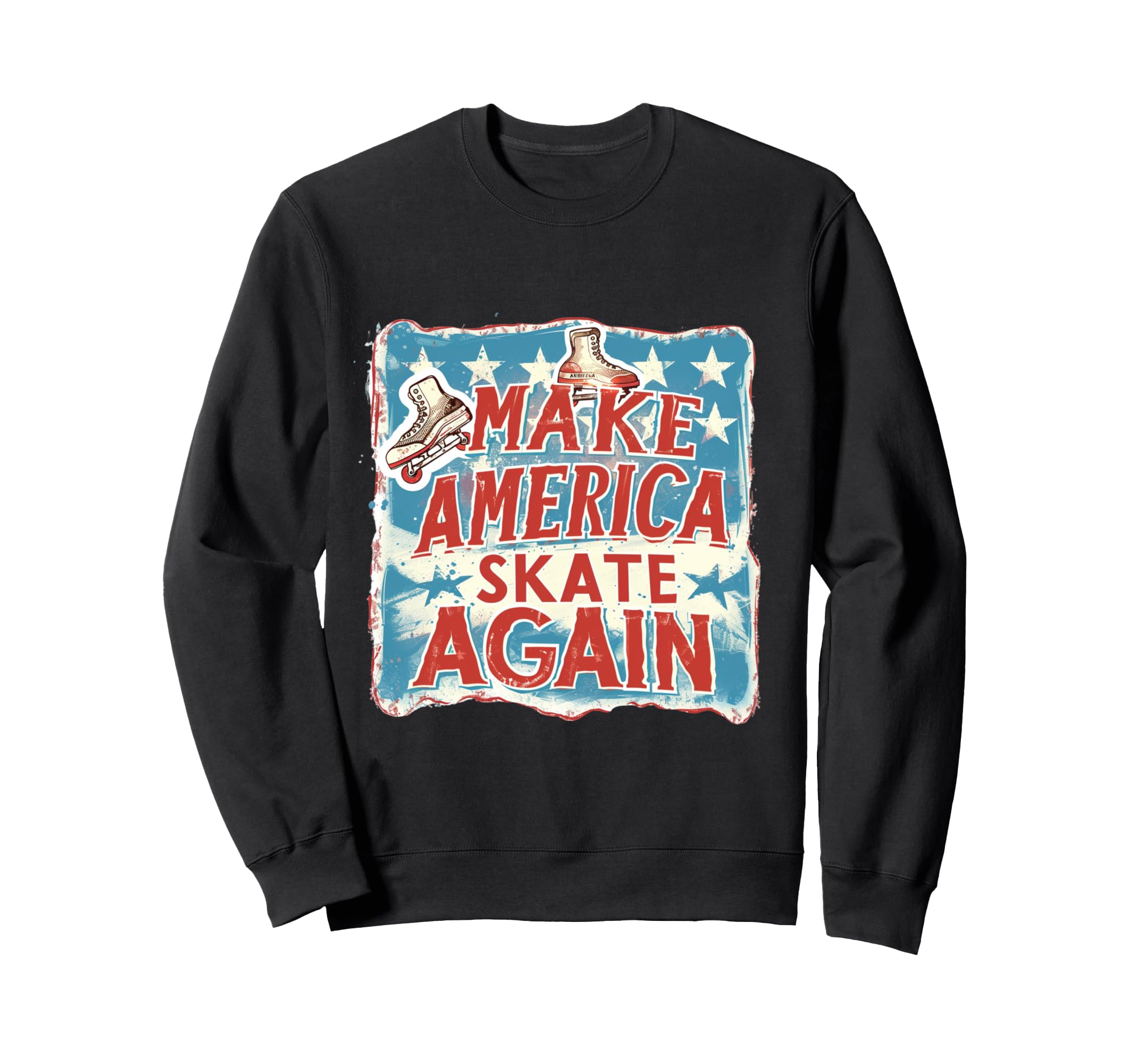 Funny Rollerskating Make America Sweatshirt - Minimalist Print for Adults - T-Shirt, Sweatshirt, Hoodie