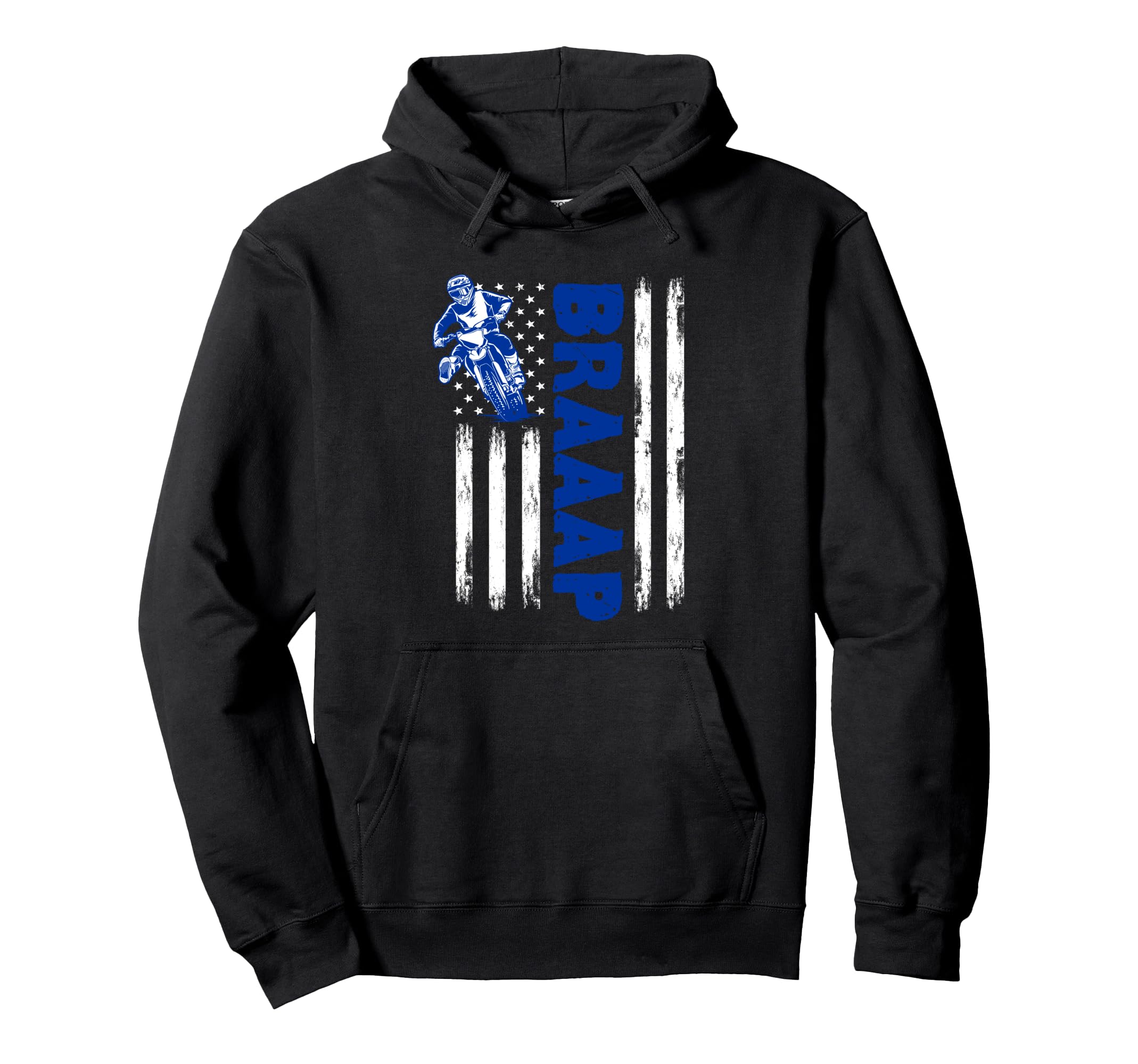 Funny Usa Flag Motocross Dirt Bike Gift Hoodie - Trendy Graphic Unisex - T-Shirt, Sweatshirt, Hoodie