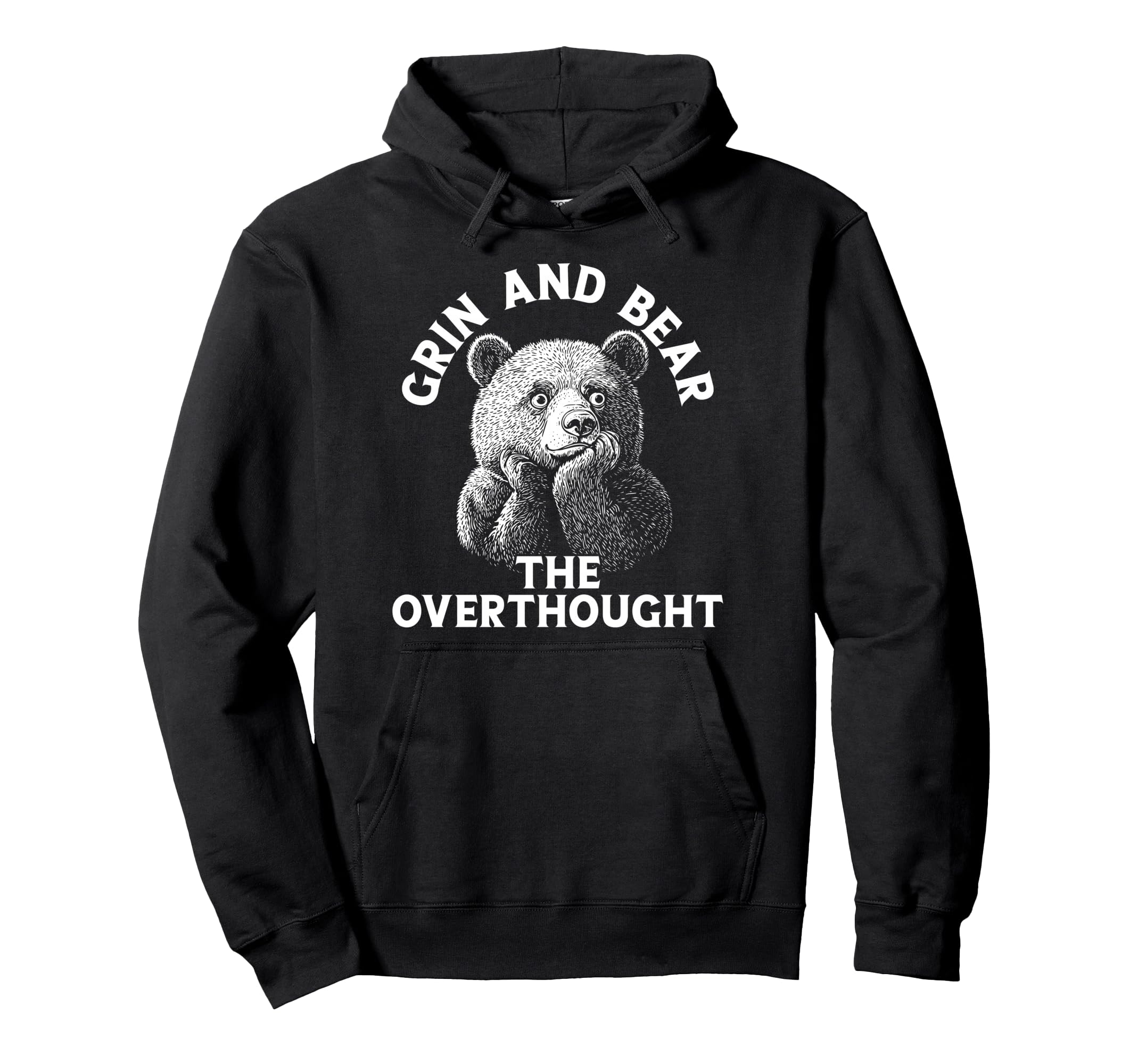 Funny Bear Overthinkers And Quiet Hoodie - Aesthetic Graphic Men Women - T-Shirt, Sweatshirt, Hoodie