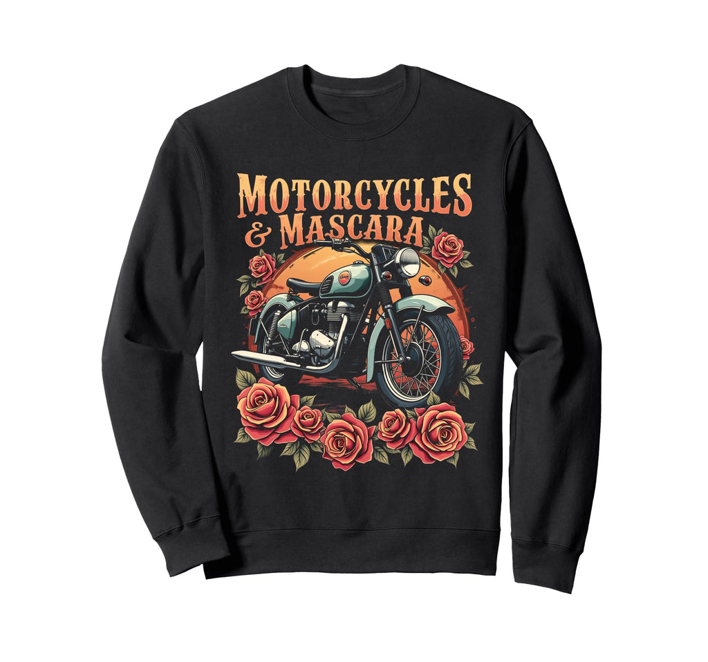 Motorcycles Mascara Motorcycle Sweatshirt - Fun Novelty Design for Adults - T-Shirt, Sweatshirt, Hoodie