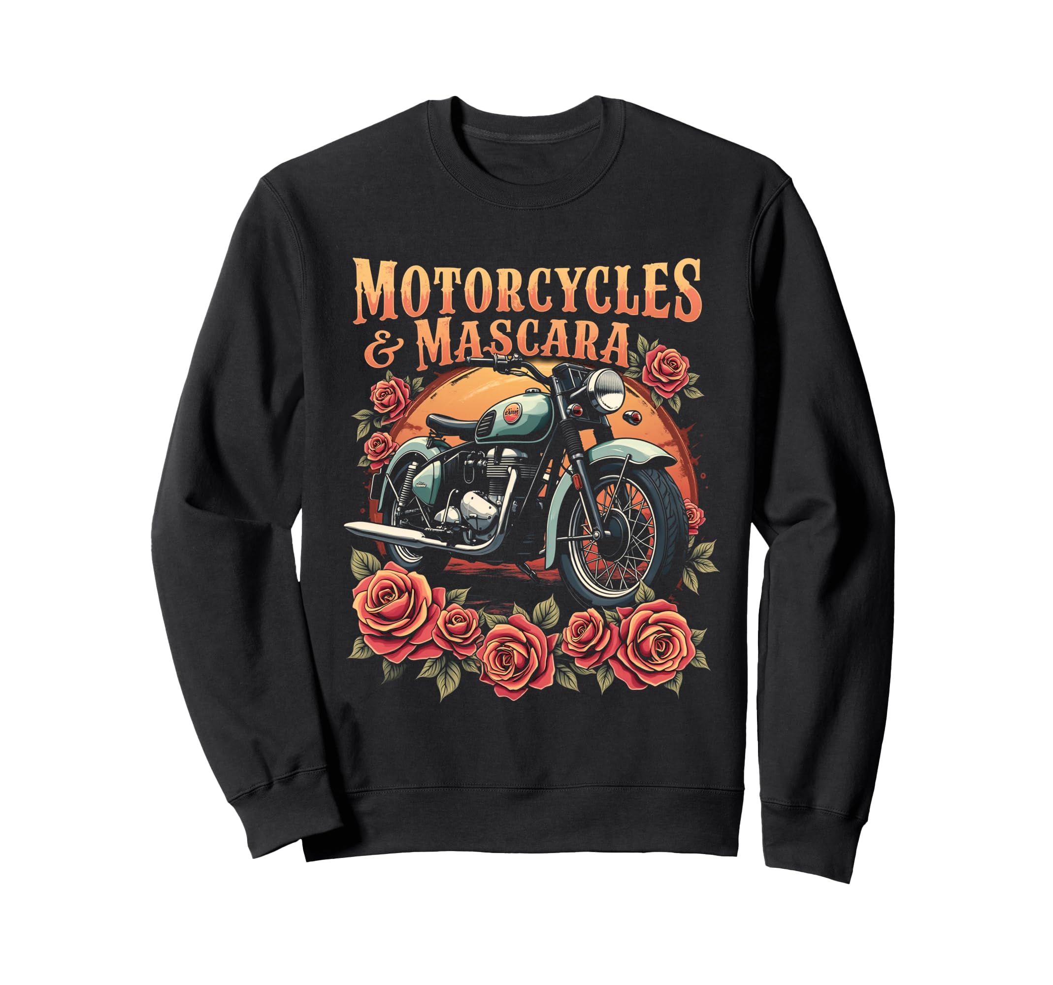 Motorcycles Mascara Motorcycle Sweatshirt - Fun Novelty Design for Adults - T-Shirt, Sweatshirt, Hoodie