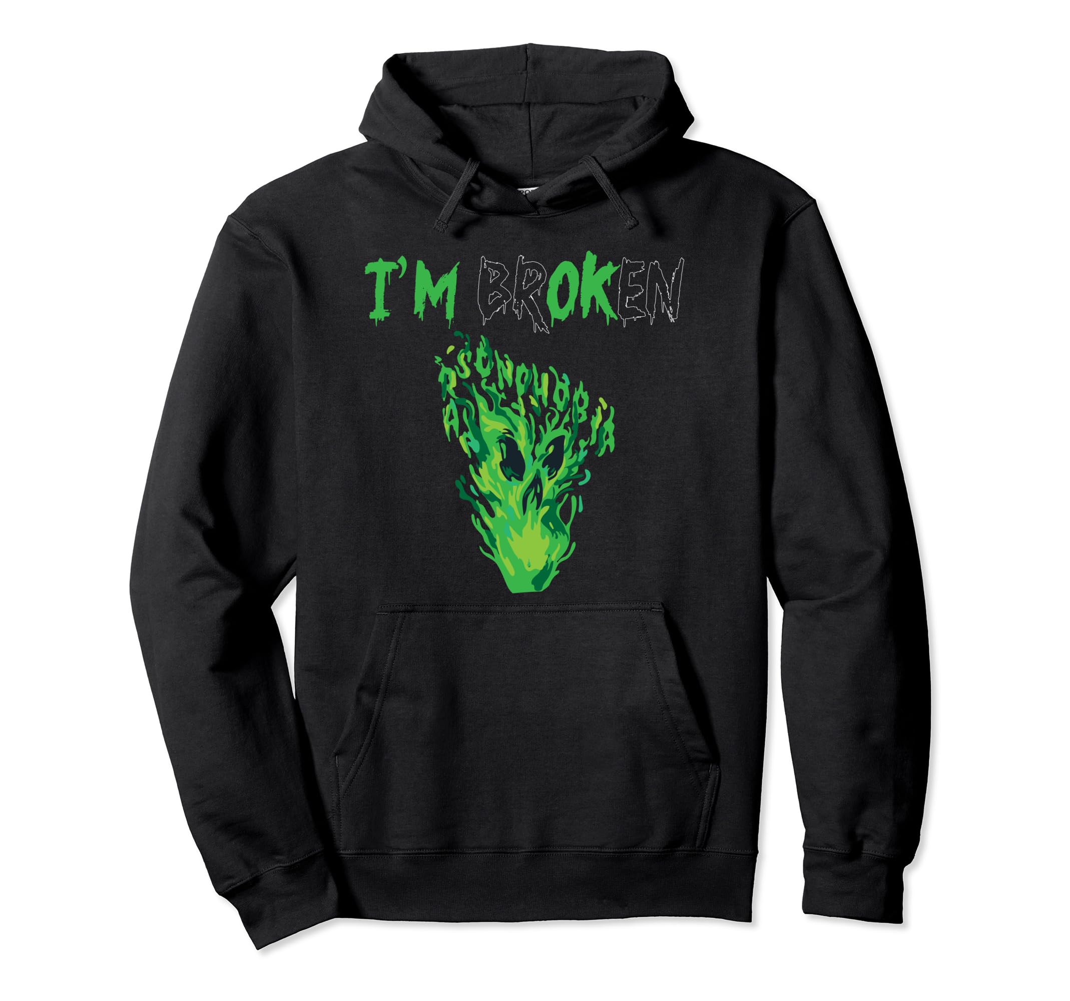 Im Broken Mental Zombie Mental Hoodie - Streetwear Style for Adults - T-Shirt, Sweatshirt, Hoodie