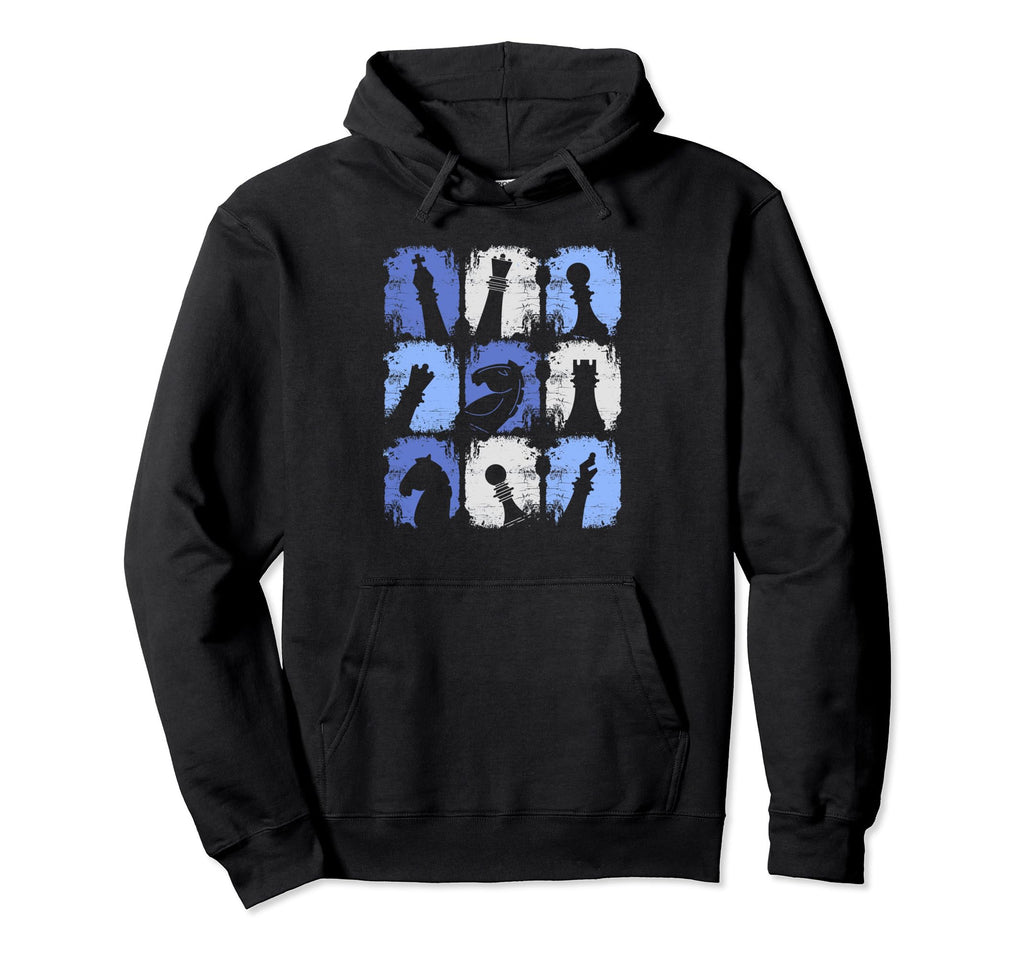Chess Pieces 60S 70S Chess Player Hoodie - Novelty Apparel Men Women - T-Shirt, Sweatshirt, Hoodie