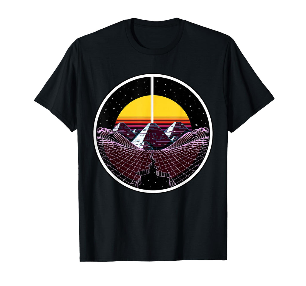 Synthwave Pyramids Vaporwave 80S Music T-Shirt - Streetwear Style Unisex - T-Shirt, Sweatshirt, Hoodie