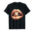 Disco Ball Mouth Lips Party New Year T-Shirt - Minimalist Print for Adults - T-Shirt, Sweatshirt, Hoodie