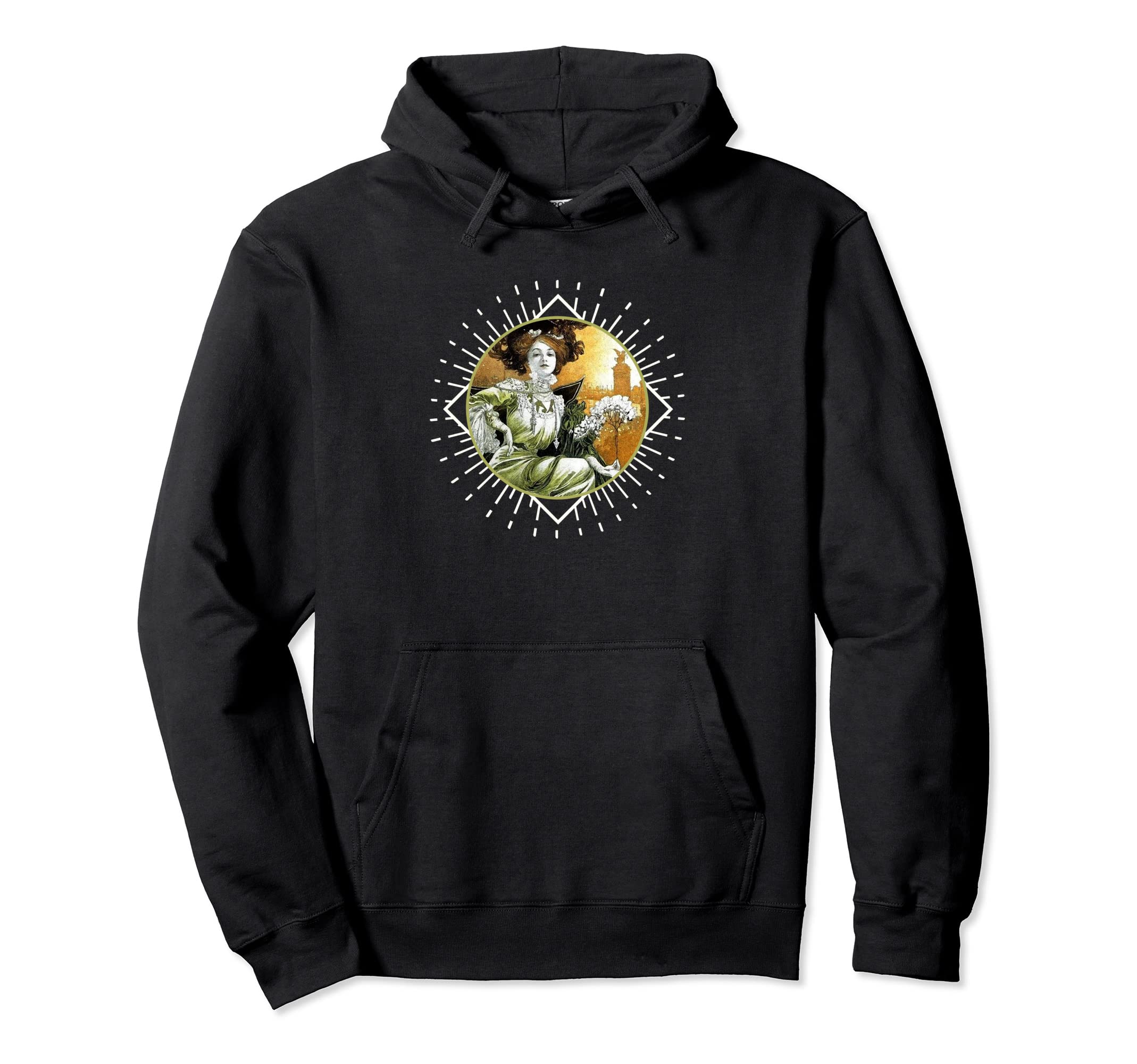 Lady Art Nouveau Hoodie - Streetwear Style Men Women - T-Shirt, Sweatshirt, Hoodie
