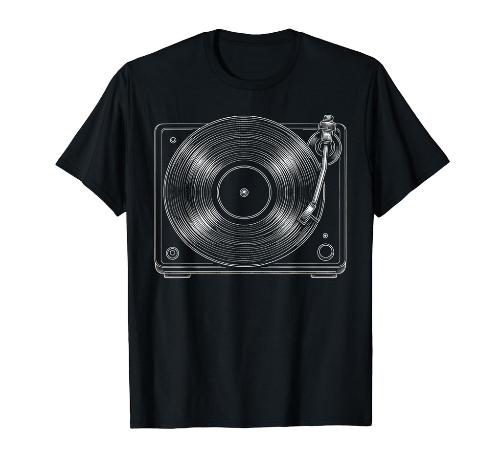 Vinyl Records Player Lover Vinyl T-Shirt - Custom Art Print Men Women - T-Shirt, Sweatshirt, Hoodie