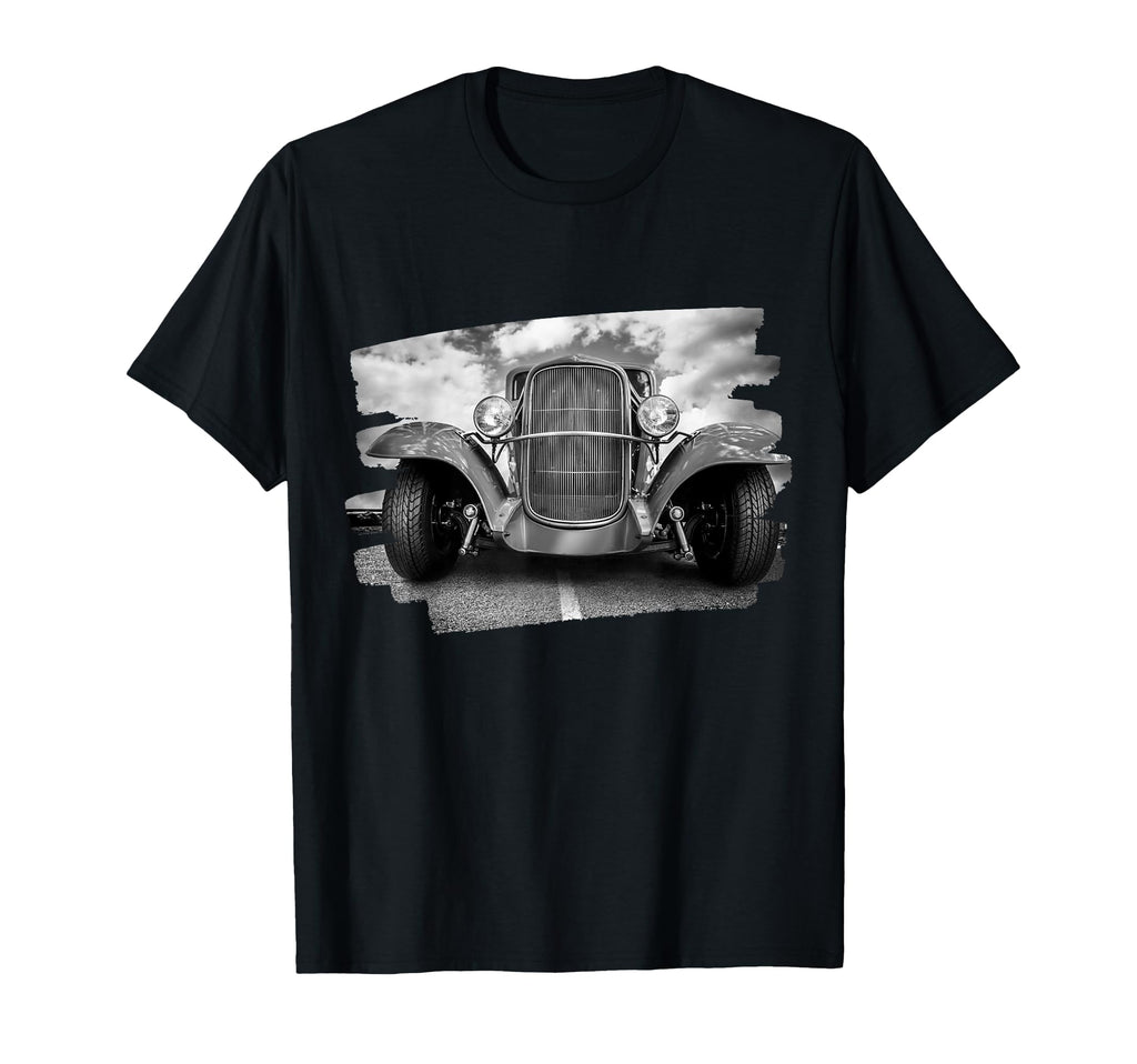 Hot Rod Front End Car Beauty Black T-Shirt - Aesthetic Graphic Men Women - T-Shirt, Sweatshirt, Hoodie