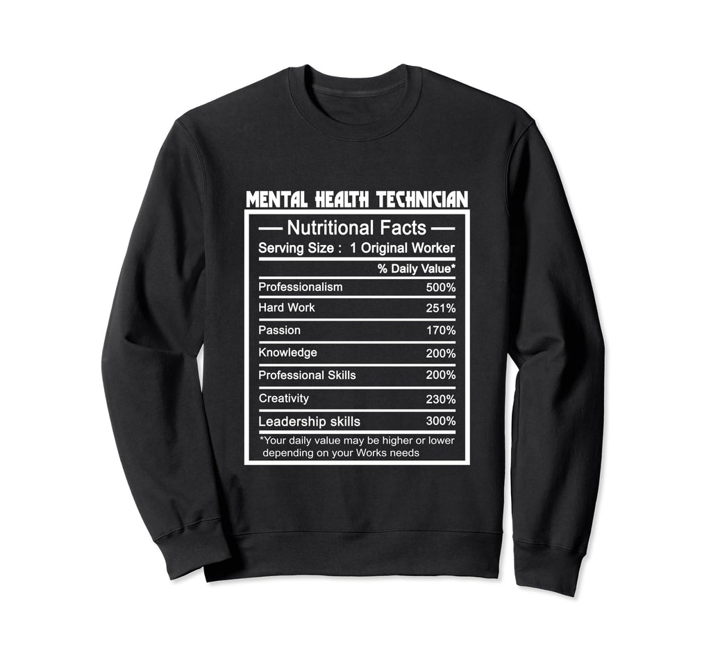 Funny Job Title Nutrition Facts Sweatshirt - Trendy Graphic for Adults - T-Shirt, Sweatshirt, Hoodie
