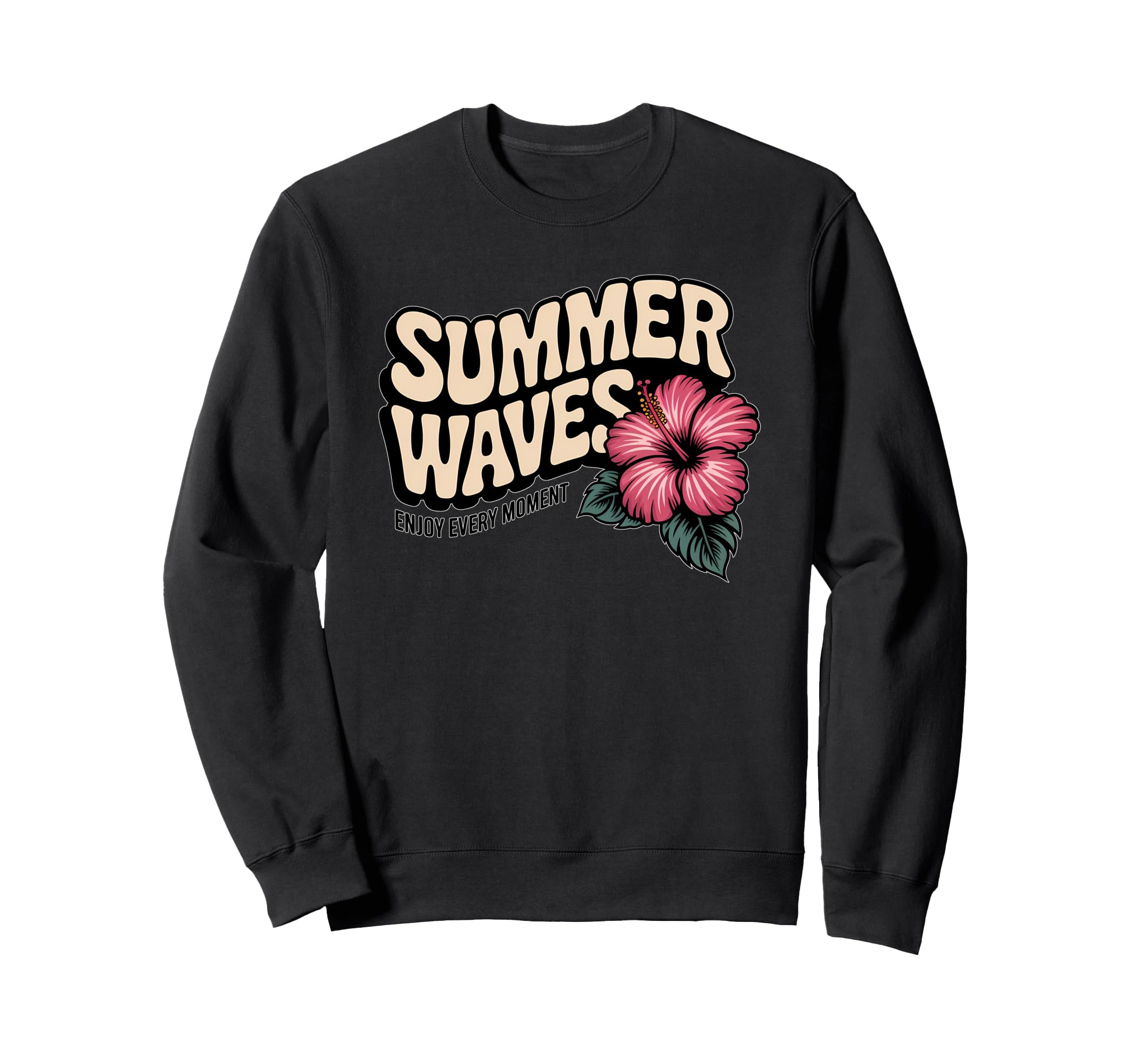 Summer Typography Summer Vibes Sweatshirt - Aesthetic Graphic for Adults - T-Shirt, Sweatshirt, Hoodie