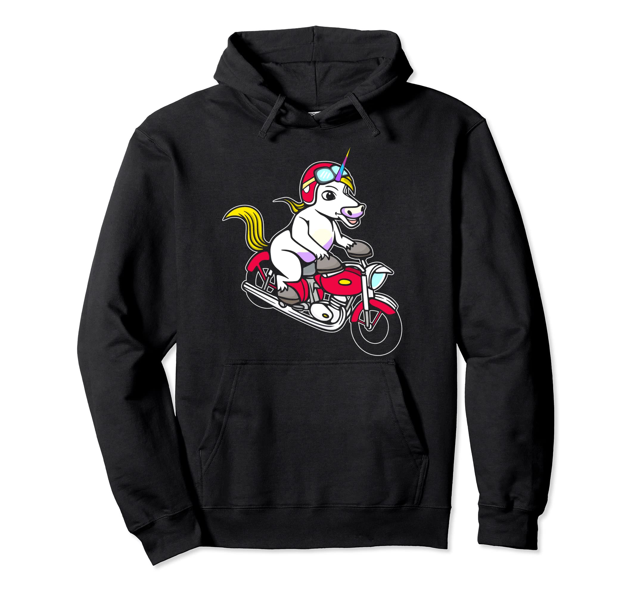 Unicorn Motorcycle Biker Motorcycle Dirt Hoodie - Graphic Print Men Women - T-Shirt, Sweatshirt, Hoodie