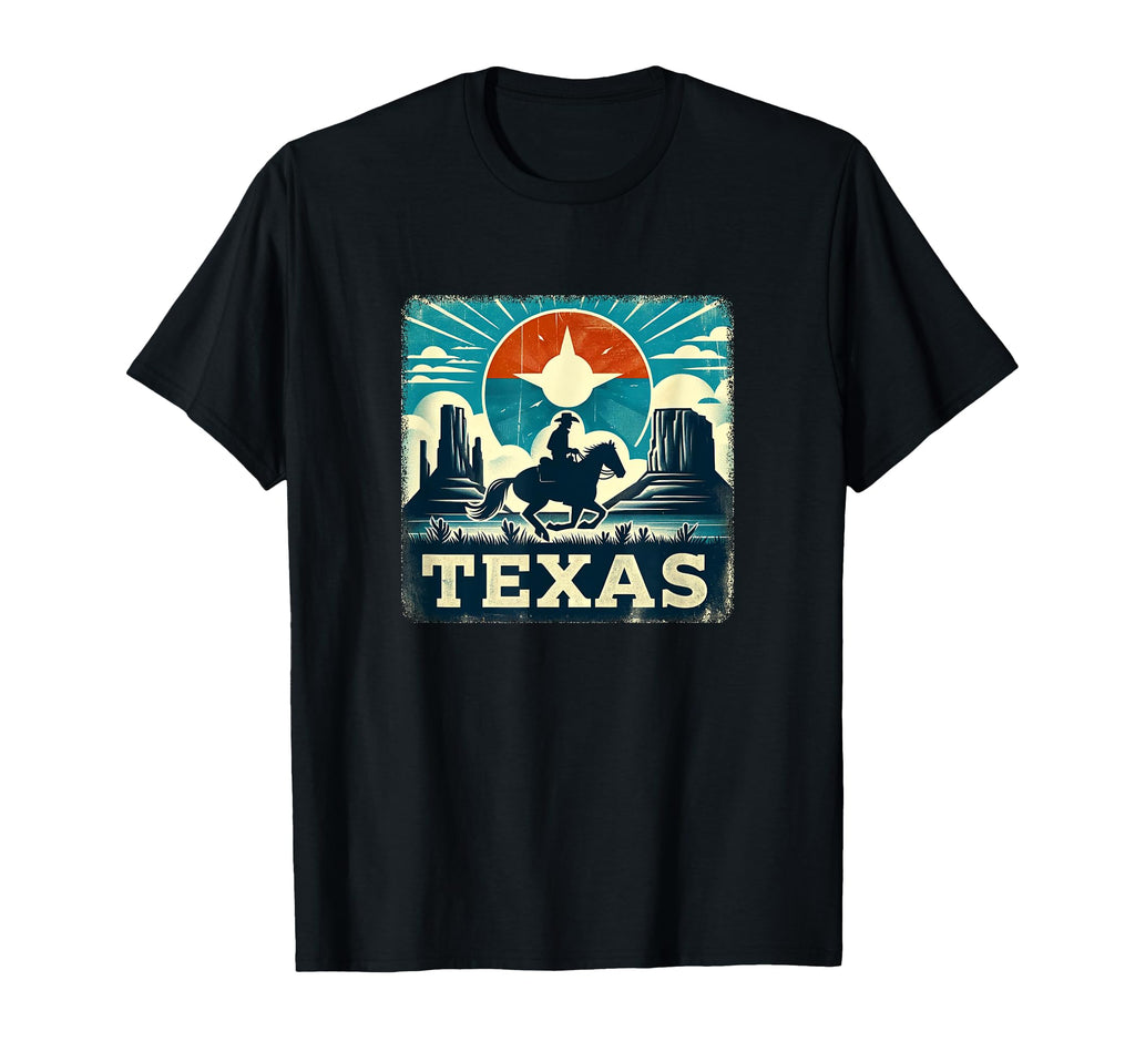 Texas Cowboy Rustic T-Shirt - Casual Everyday Wear for Adults - T-Shirt, Sweatshirt, Hoodie