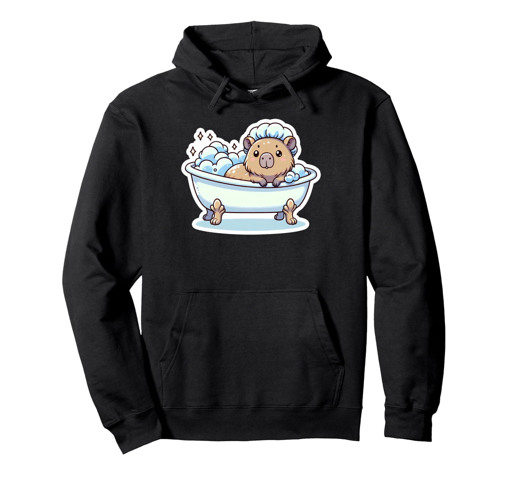 Capybara Bubble Bath Self Care Pamper Hoodie - Streetwear Style for Adults - T-Shirt, Sweatshirt, Hoodie