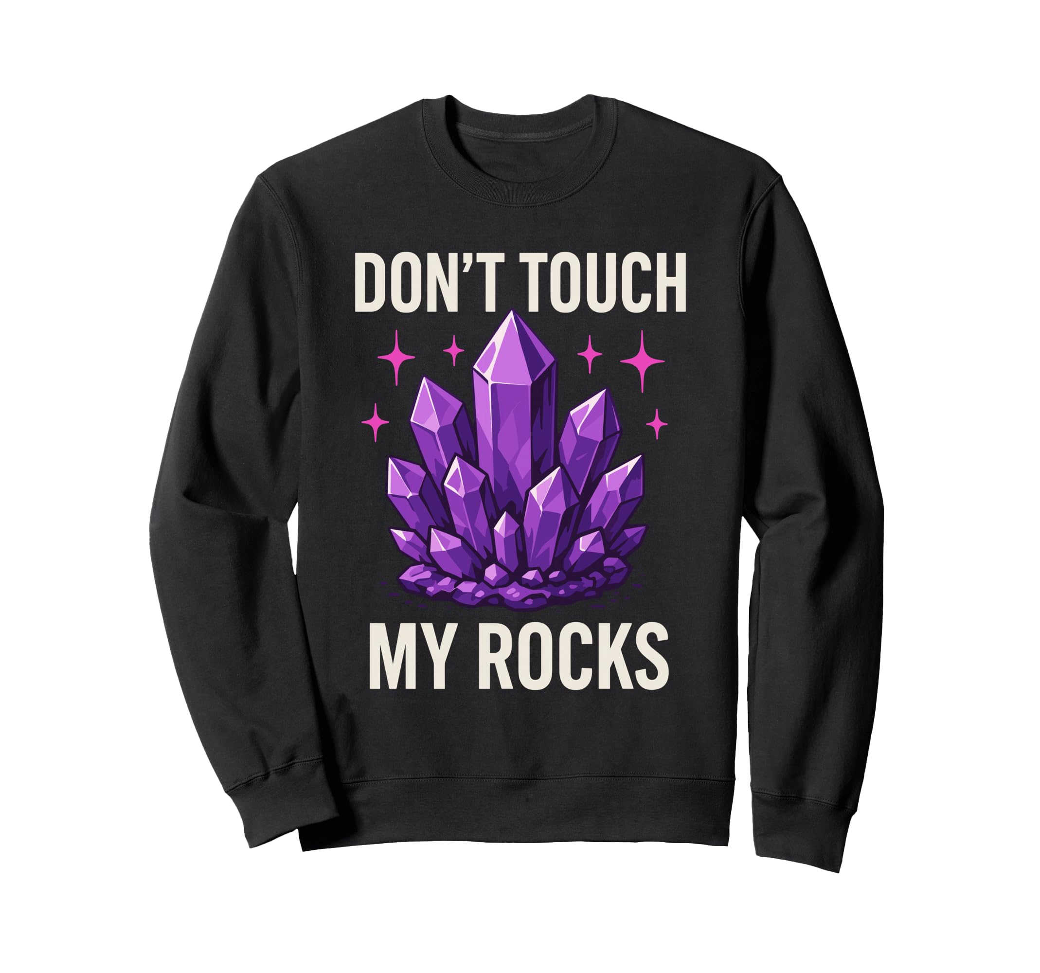 Amethyst Addict Healing Crystal Sweatshirt - Streetwear Style Unisex - T-Shirt, Sweatshirt, Hoodie