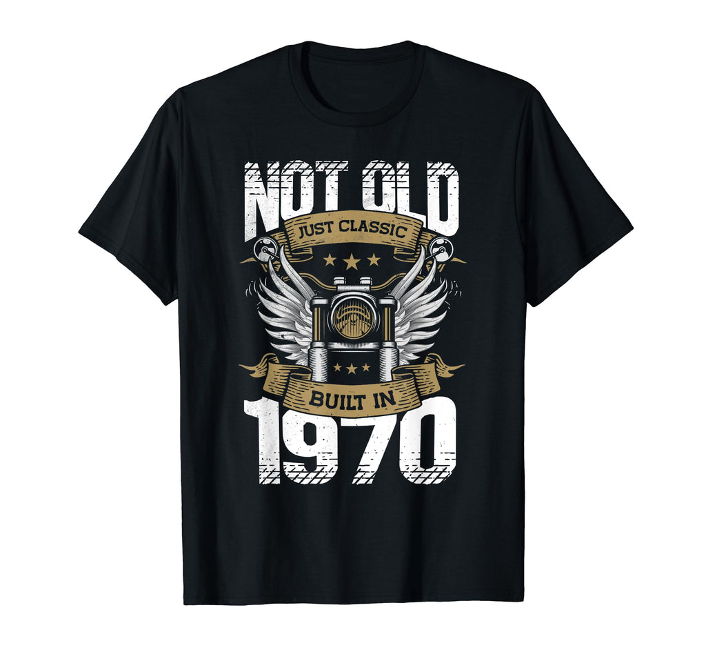 Motorcycle Biker Birthday Built 1970 T-Shirt - Trendy Graphic Men Women - T-Shirt, Sweatshirt, Hoodie