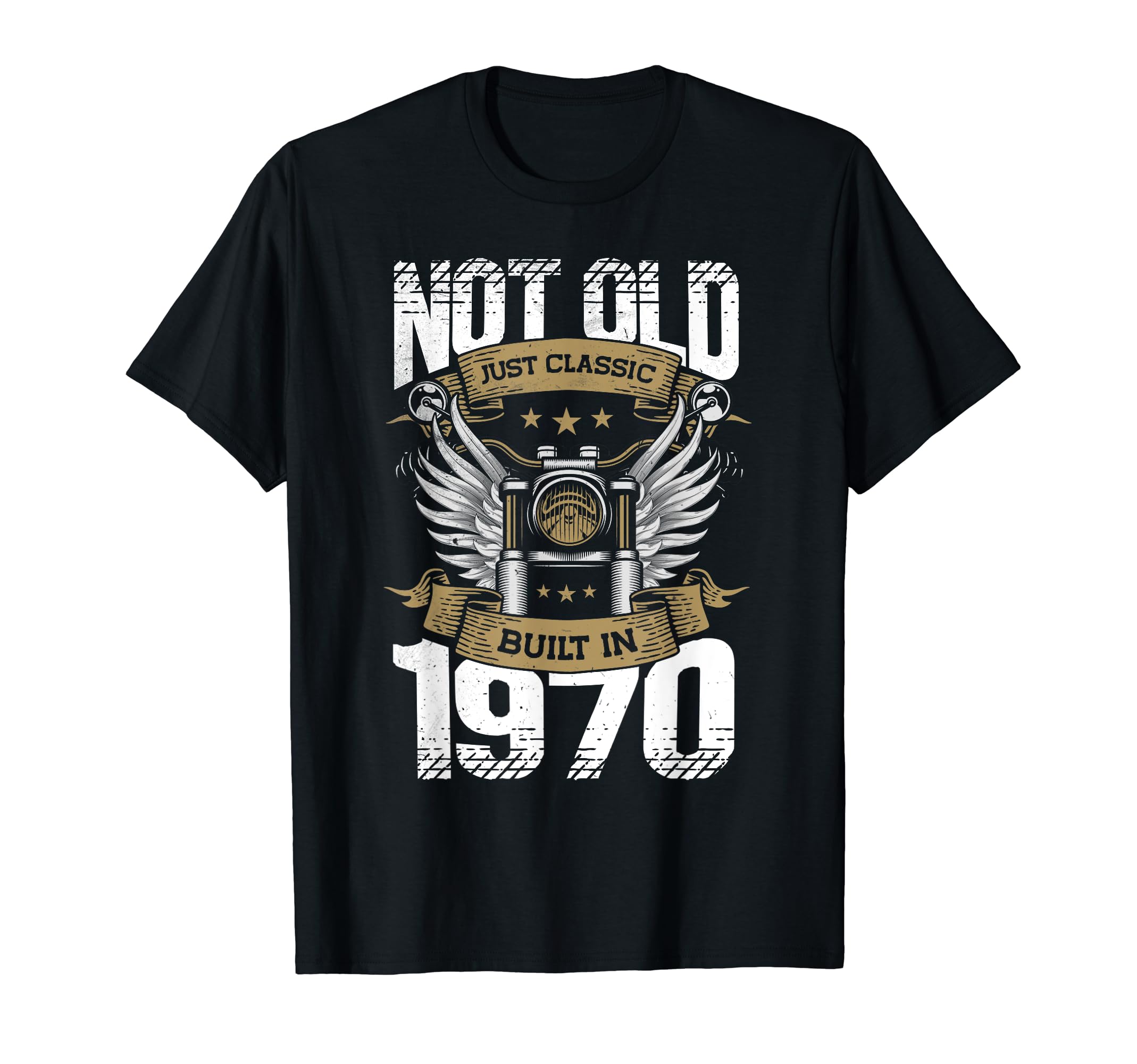 Motorcycle Biker Birthday Built 1970 T-Shirt - Trendy Graphic Men Women - T-Shirt, Sweatshirt, Hoodie