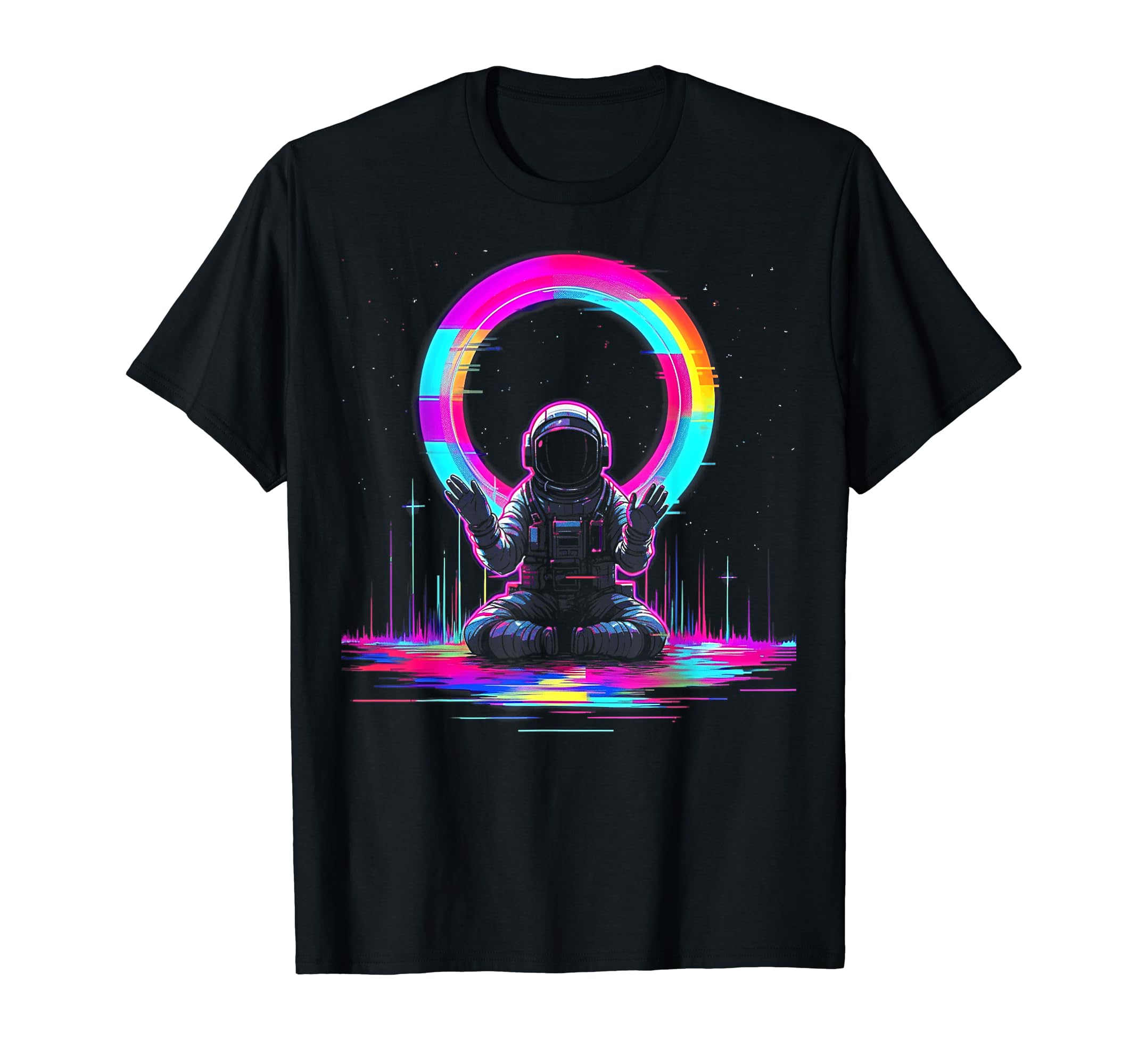 Synthwave Astronaut Cyberpunk 80S T-Shirt - Minimalist Print for Adults - T-Shirt, Sweatshirt, Hoodie