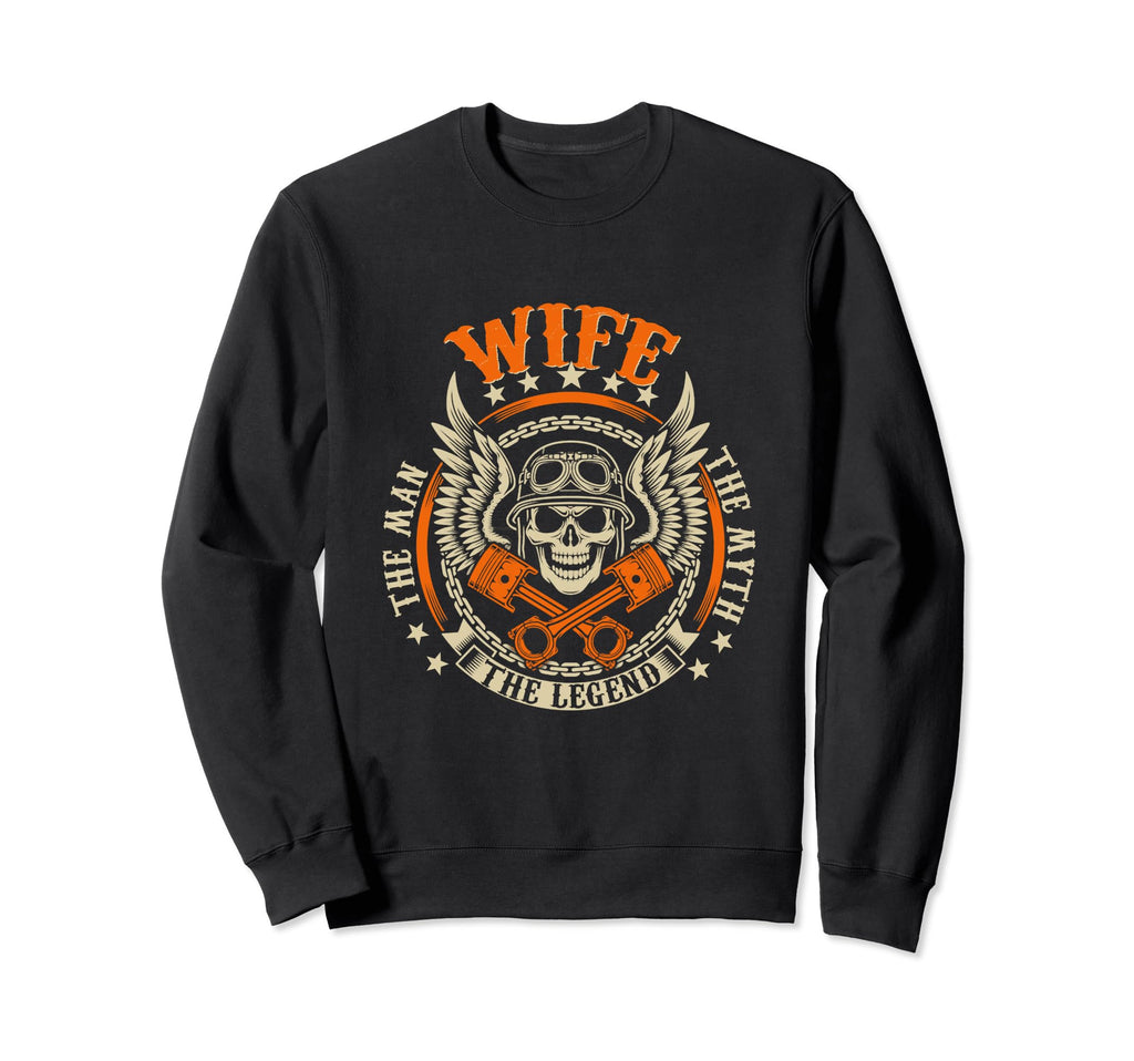 Biker Wife Motorcycles Biker Sweatshirt - Fun Novelty Design Unisex - T-Shirt, Sweatshirt, Hoodie