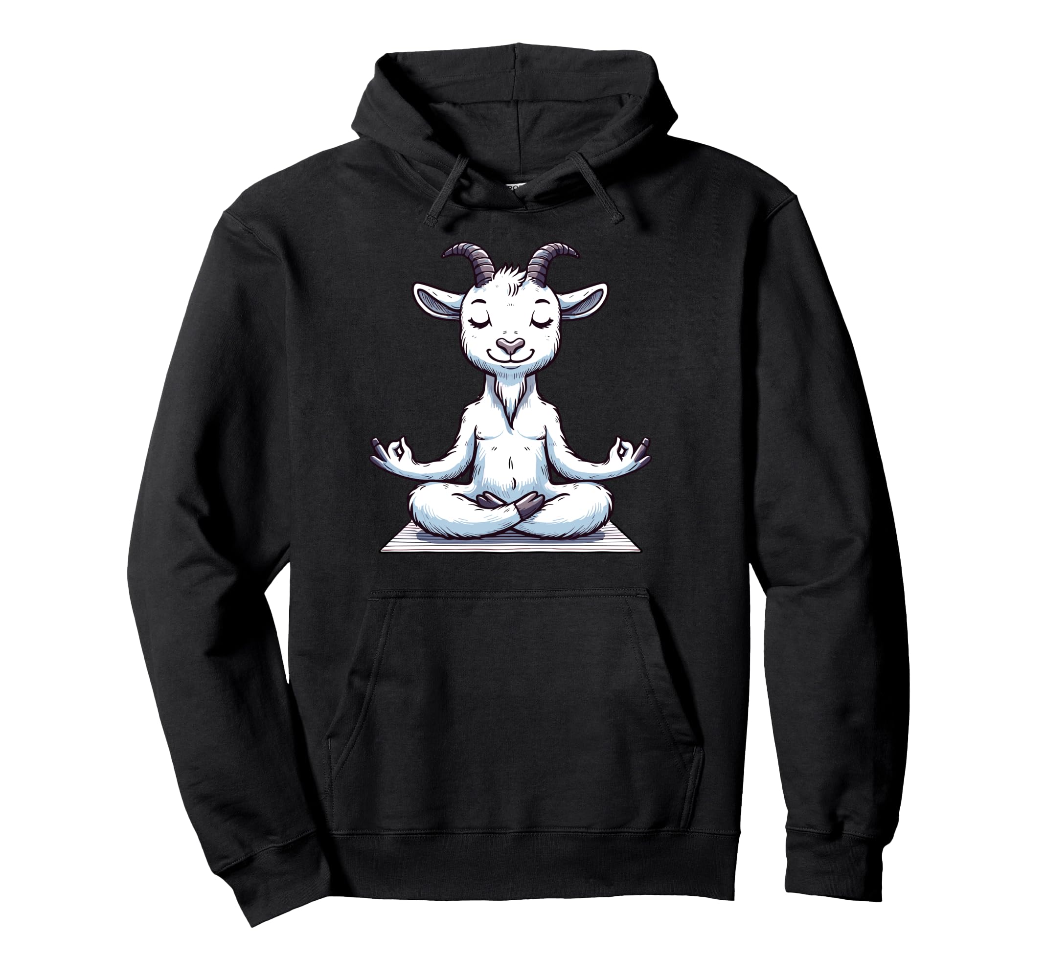 Meditation Goat Yoga Pose Relaxing Hoodie - Casual Everyday Wear Unisex - T-Shirt, Sweatshirt, Hoodie
